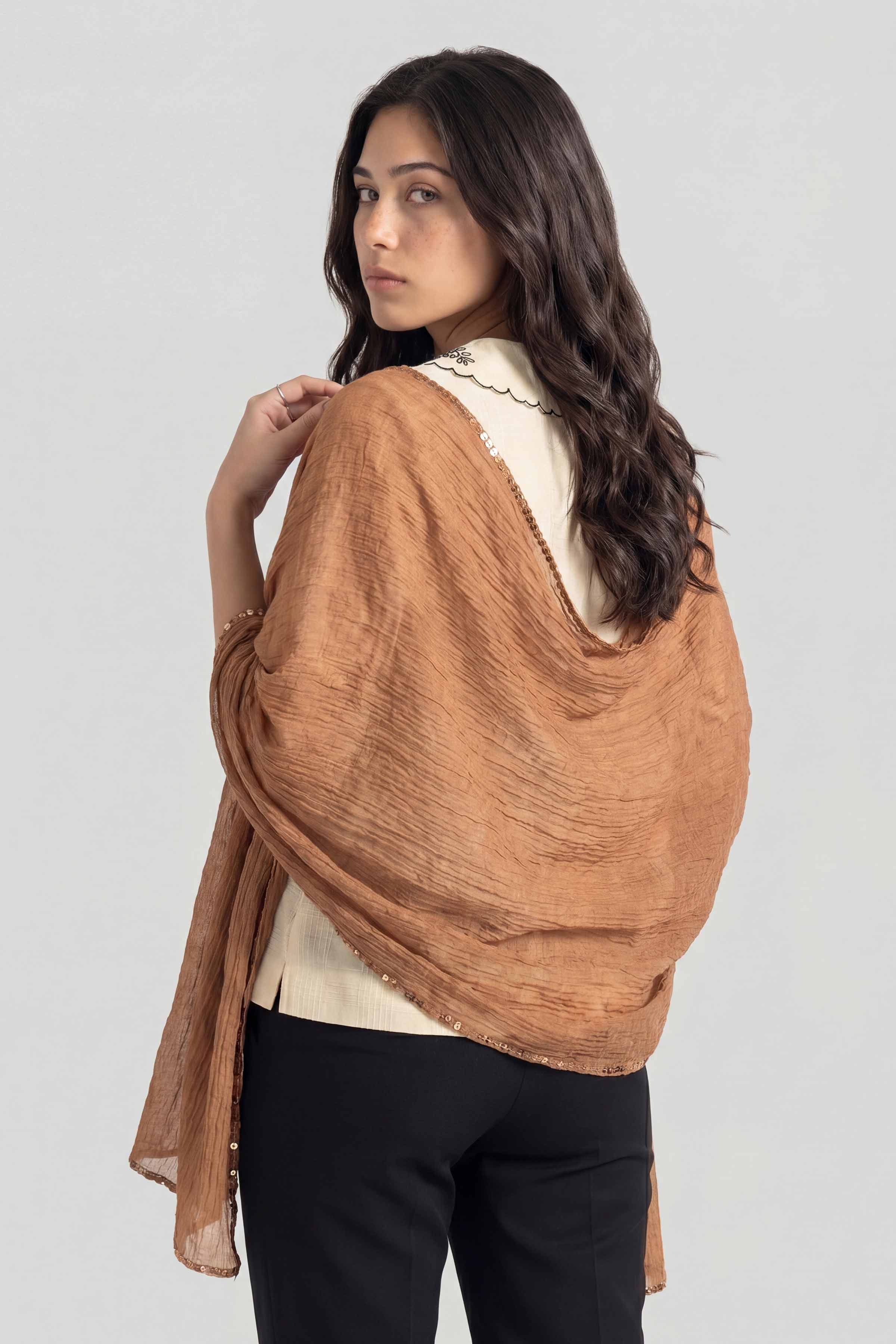Brown Women Scarf - 447862113