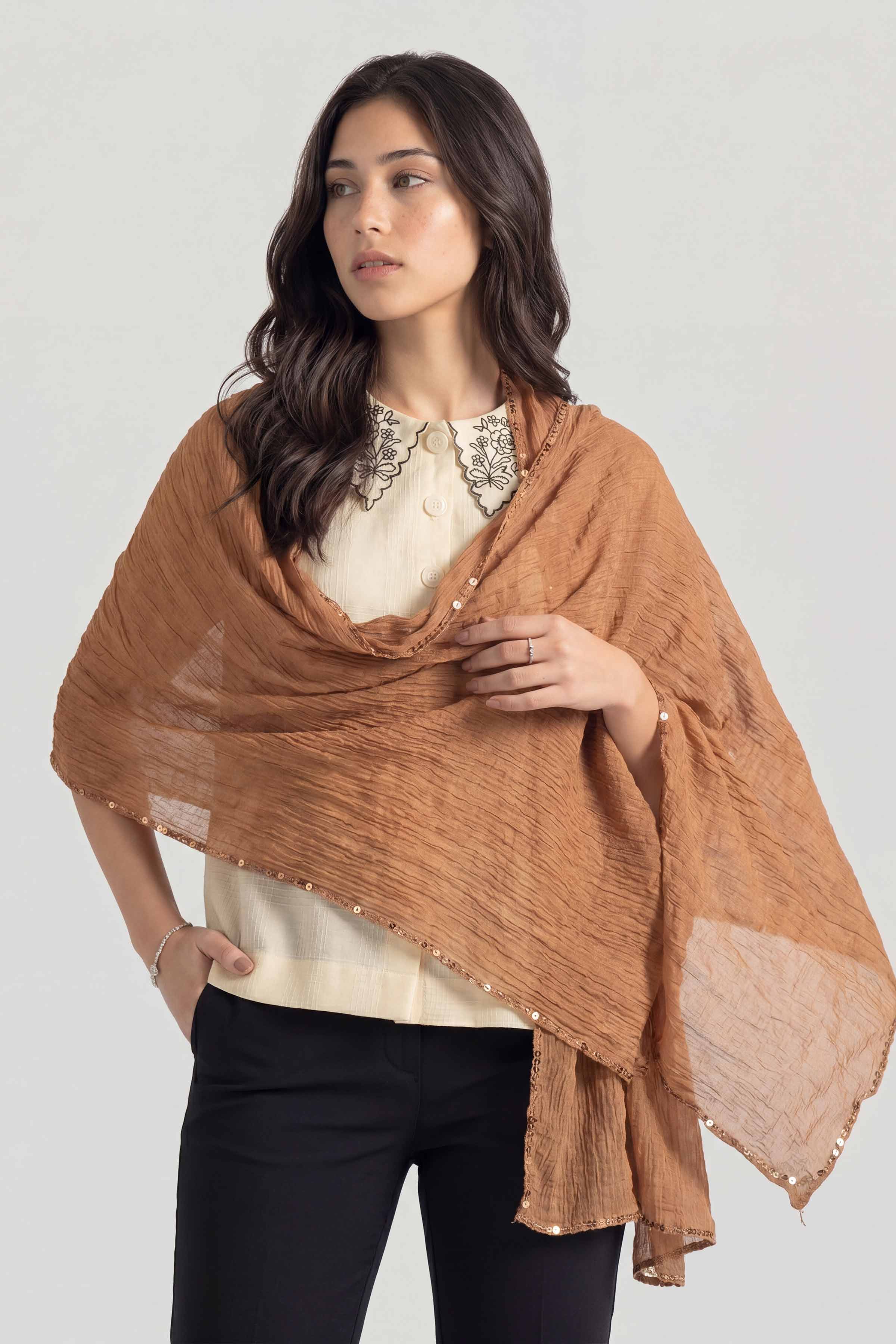 Brown Women Scarf - 447862113