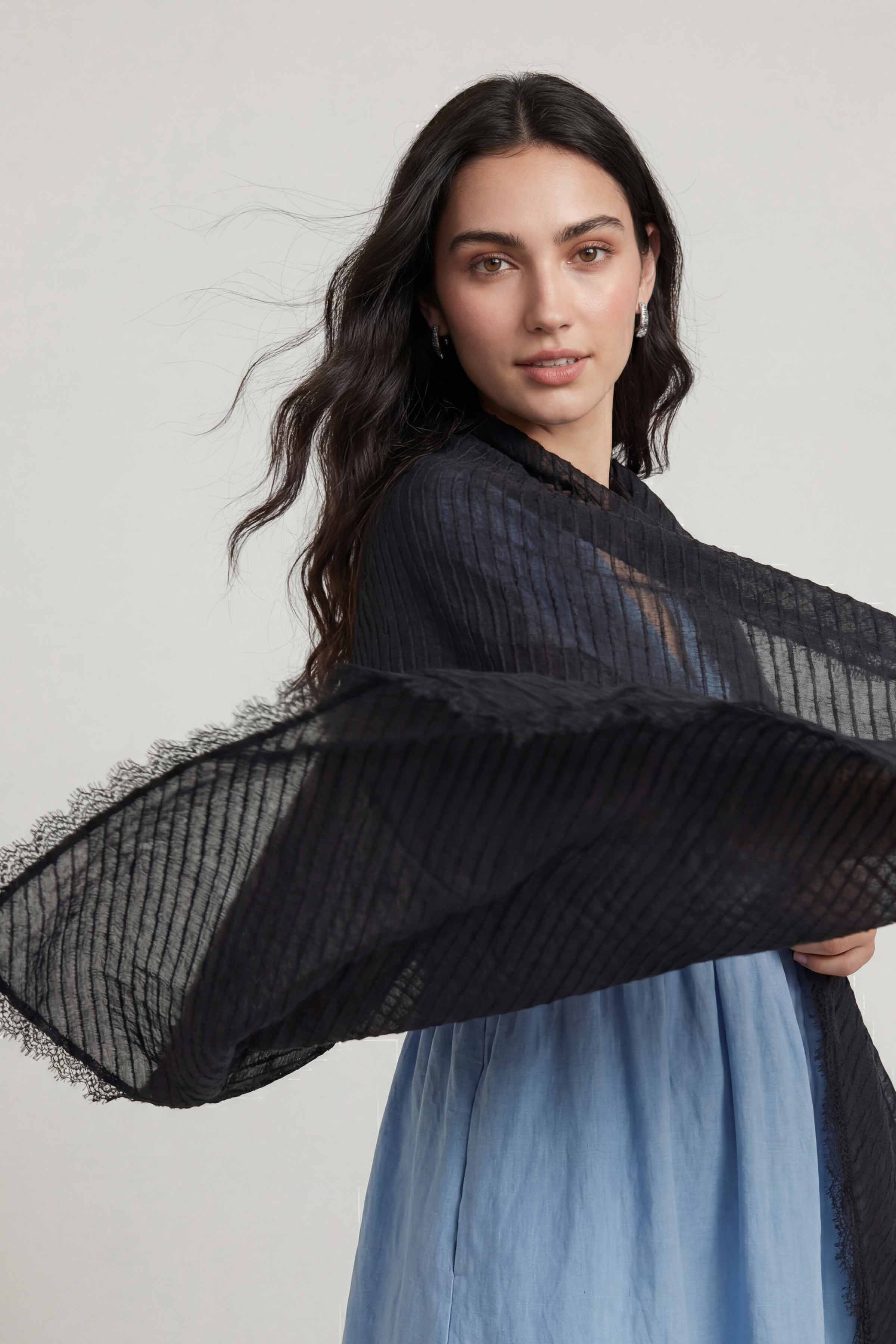 Black Women Scarf - 72070969