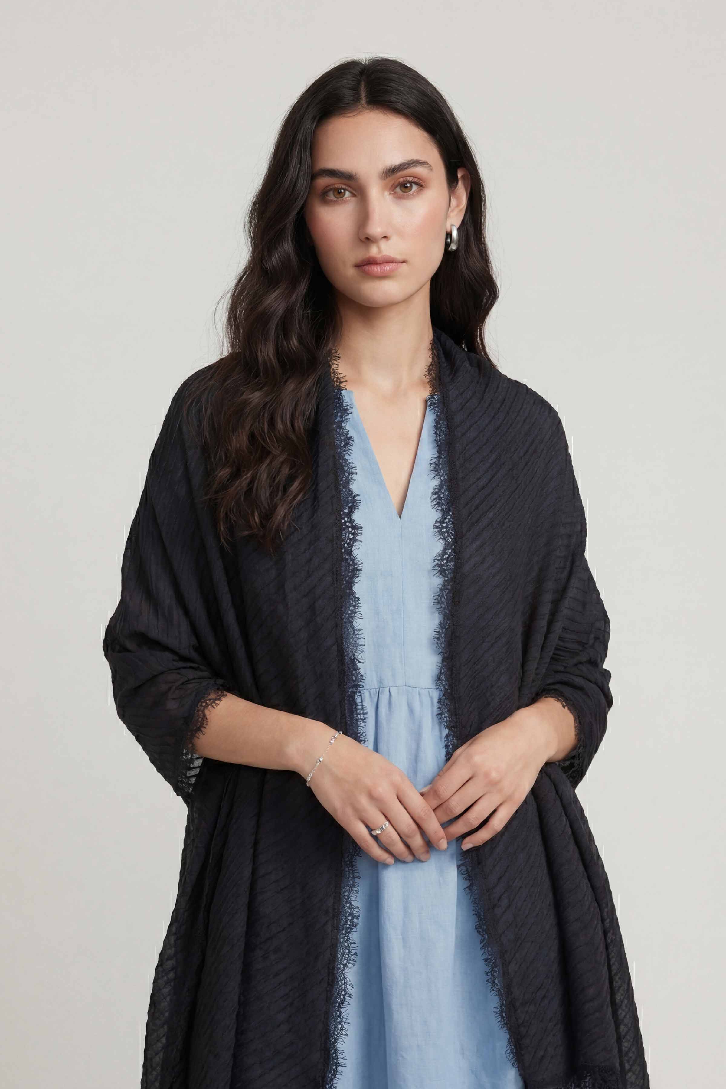 Black Women Scarf - 72070969