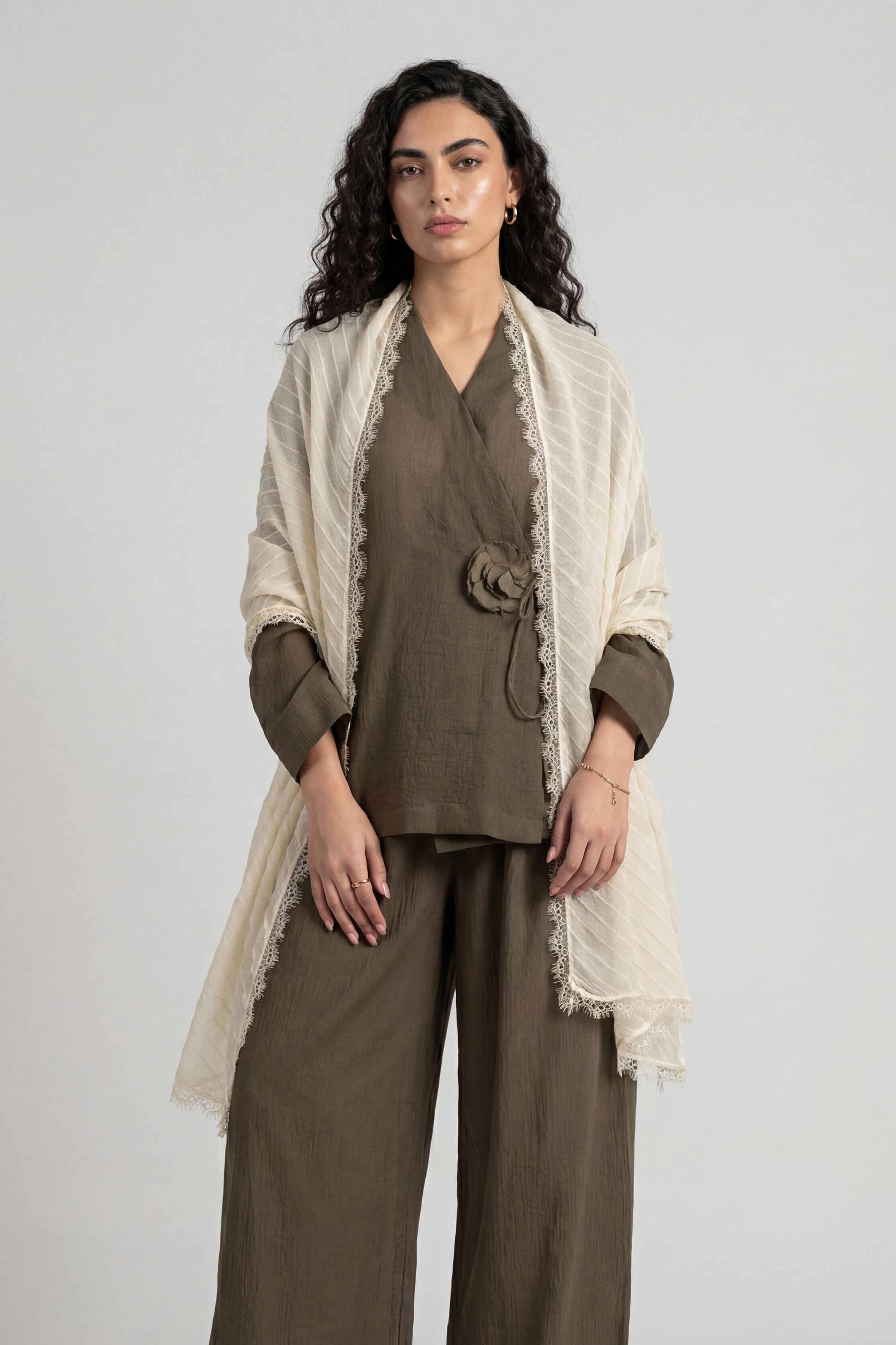 Beige Women Scarf - 72070972