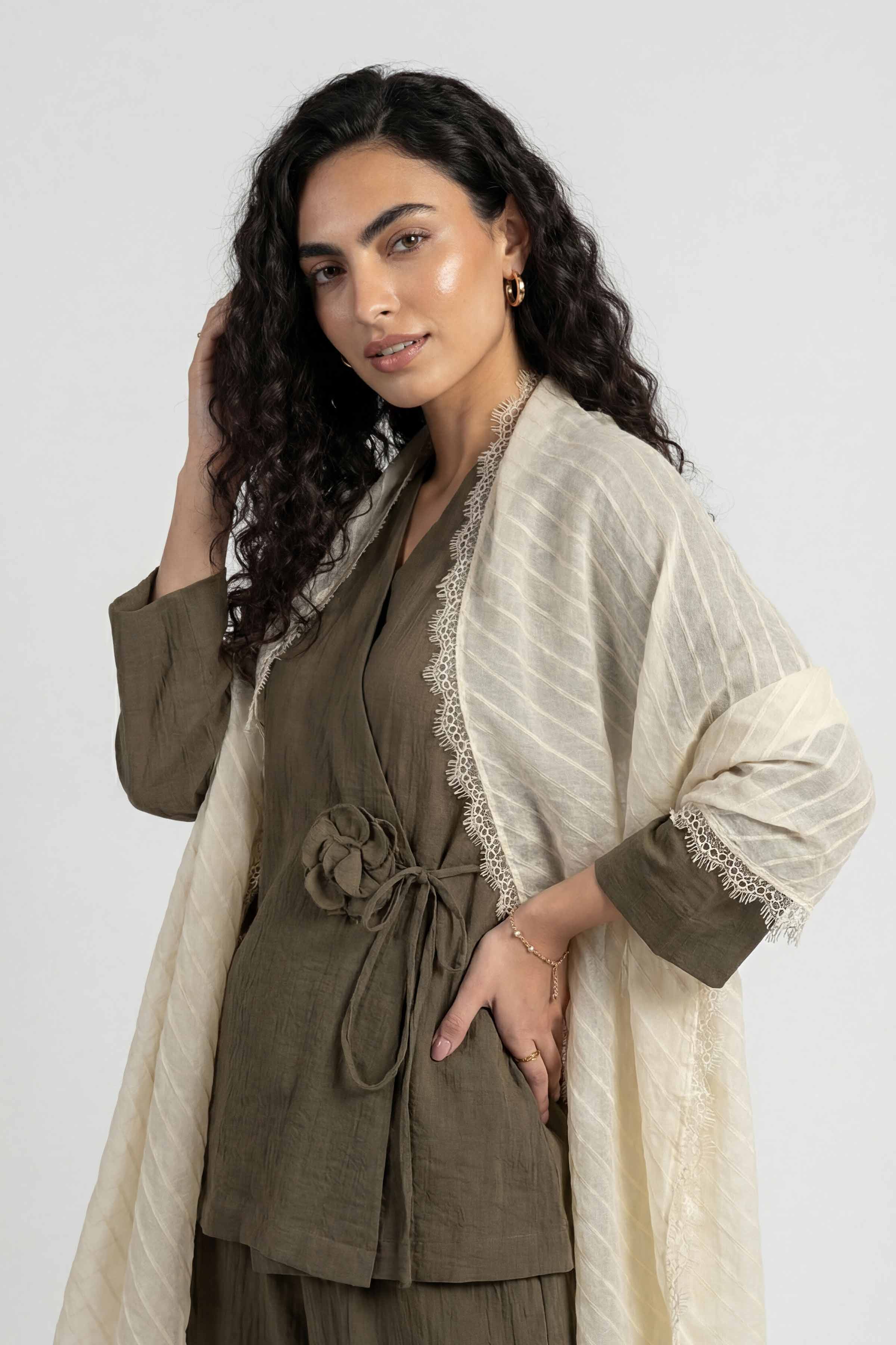 Beige Women Scarf - 72070972