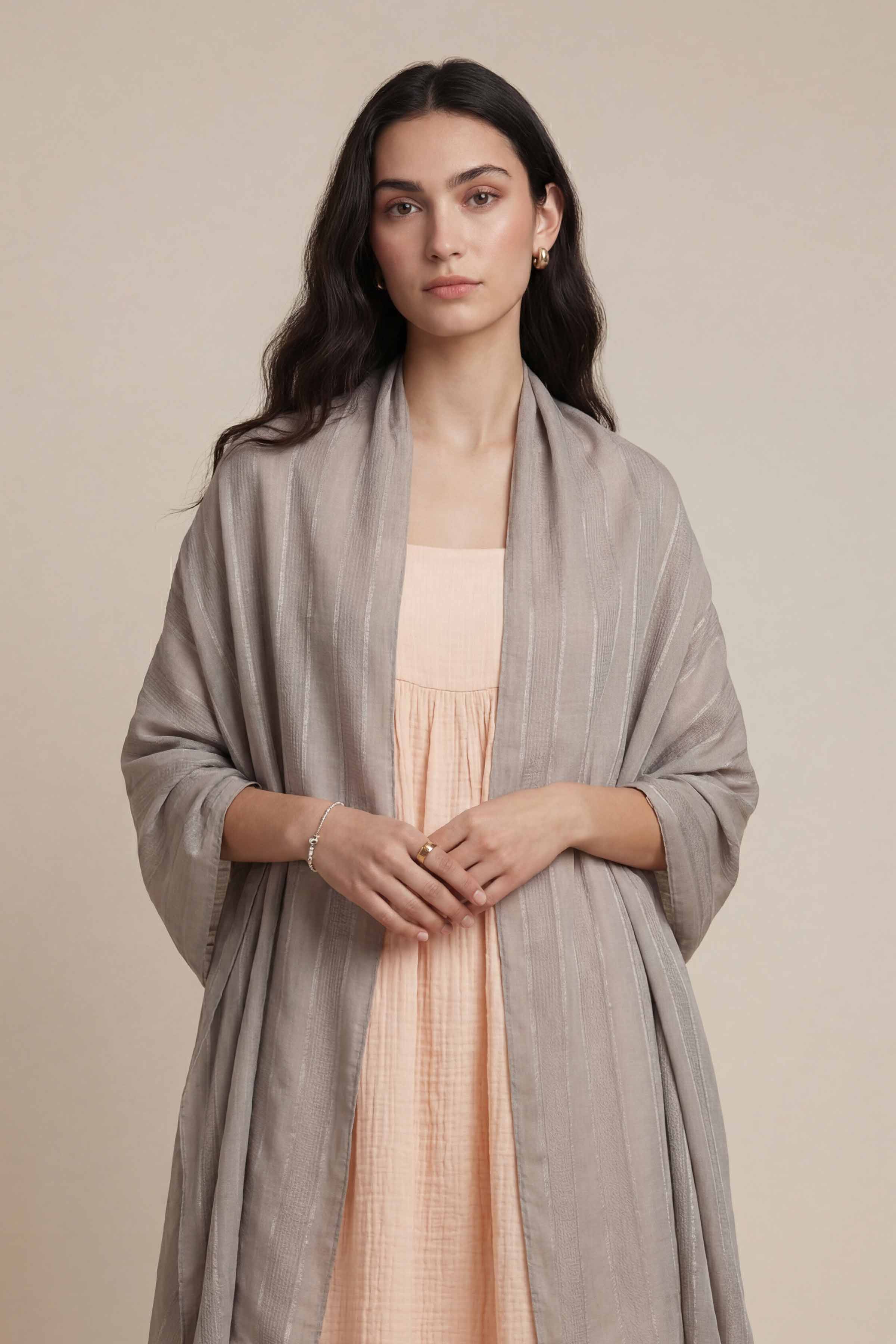 Grey Women Scarf - 72070976