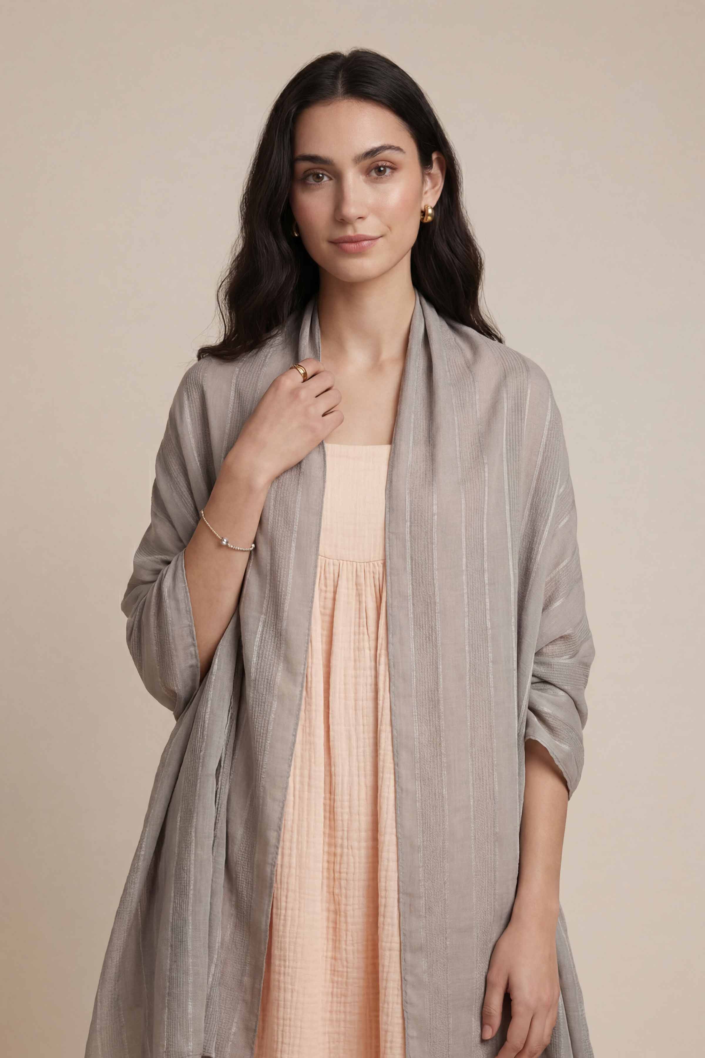 Grey Women Scarf - 72070976