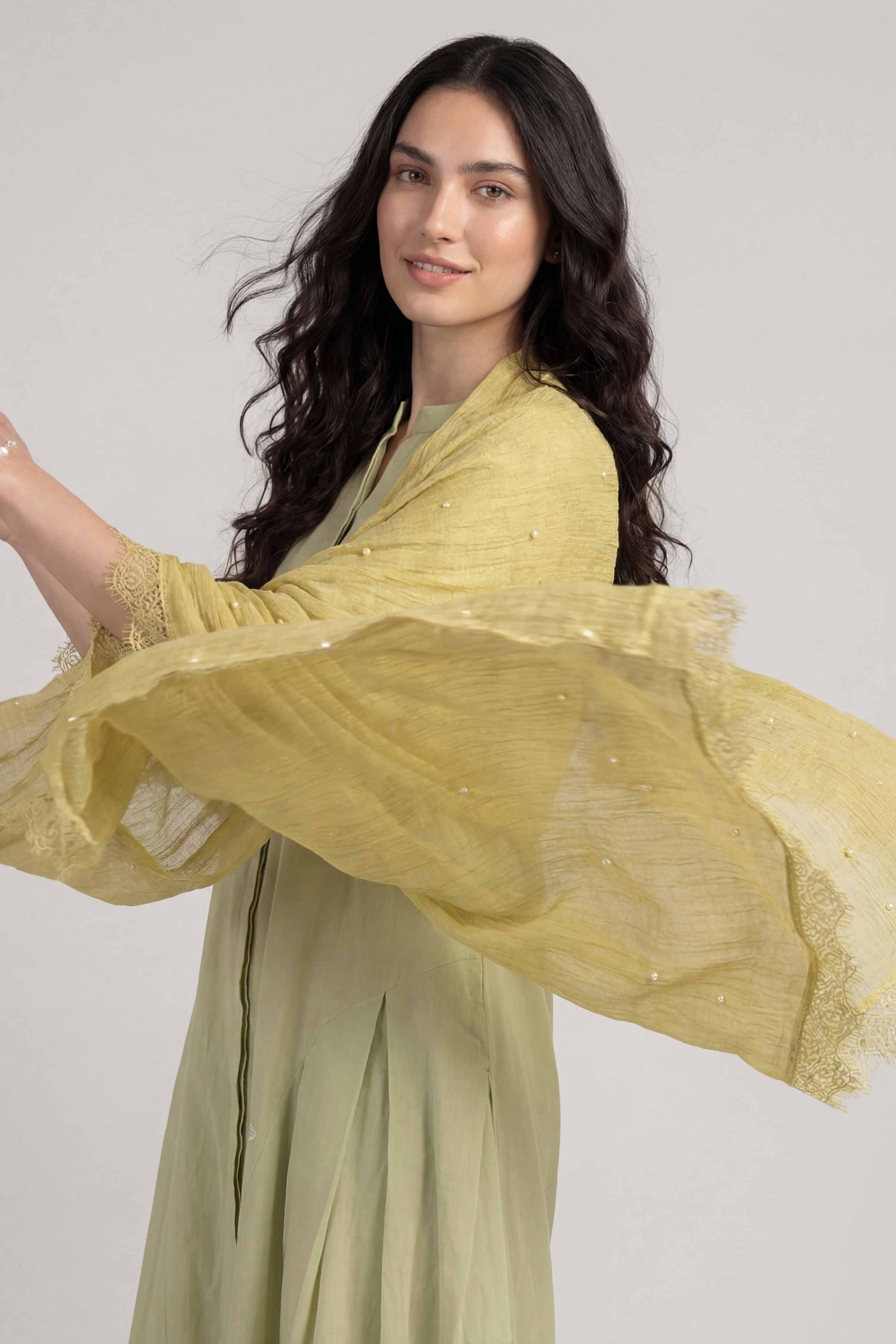 Yellow Women Scarf - 72070978
