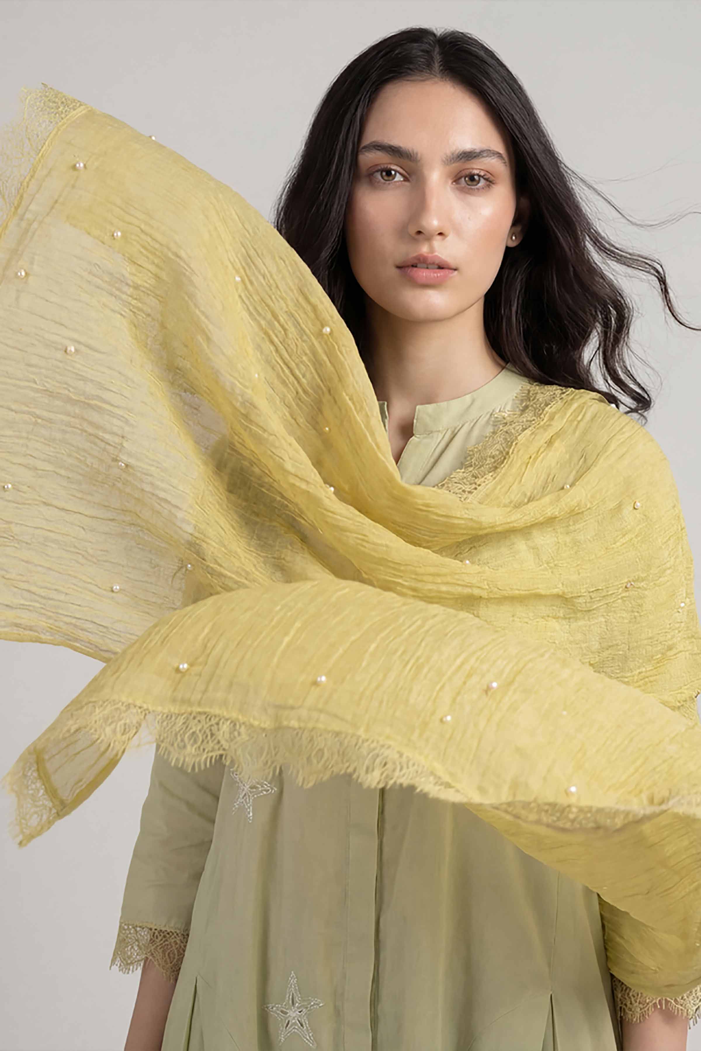 Yellow Women Scarf - 72070978