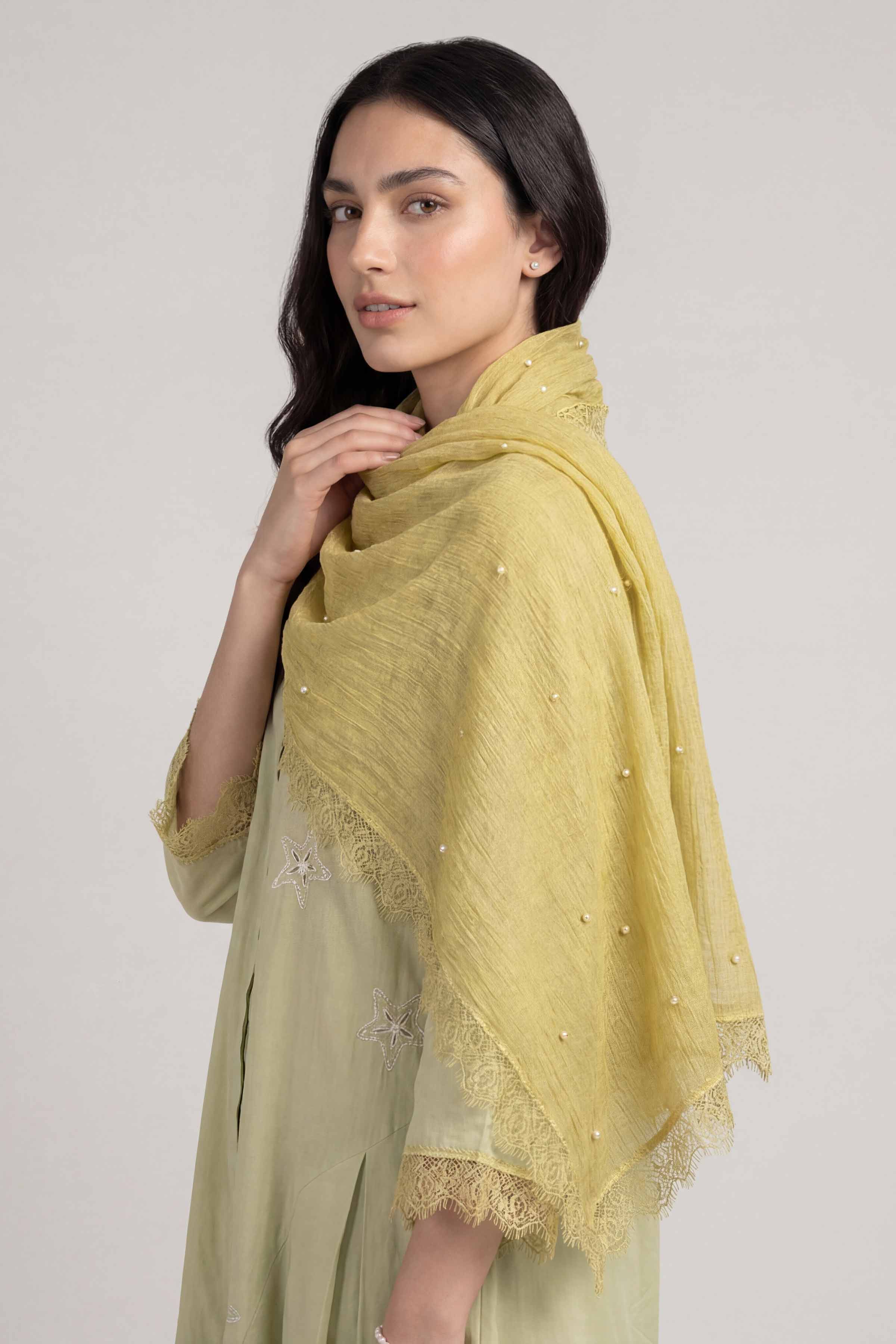 Yellow Women Scarf - 72070978