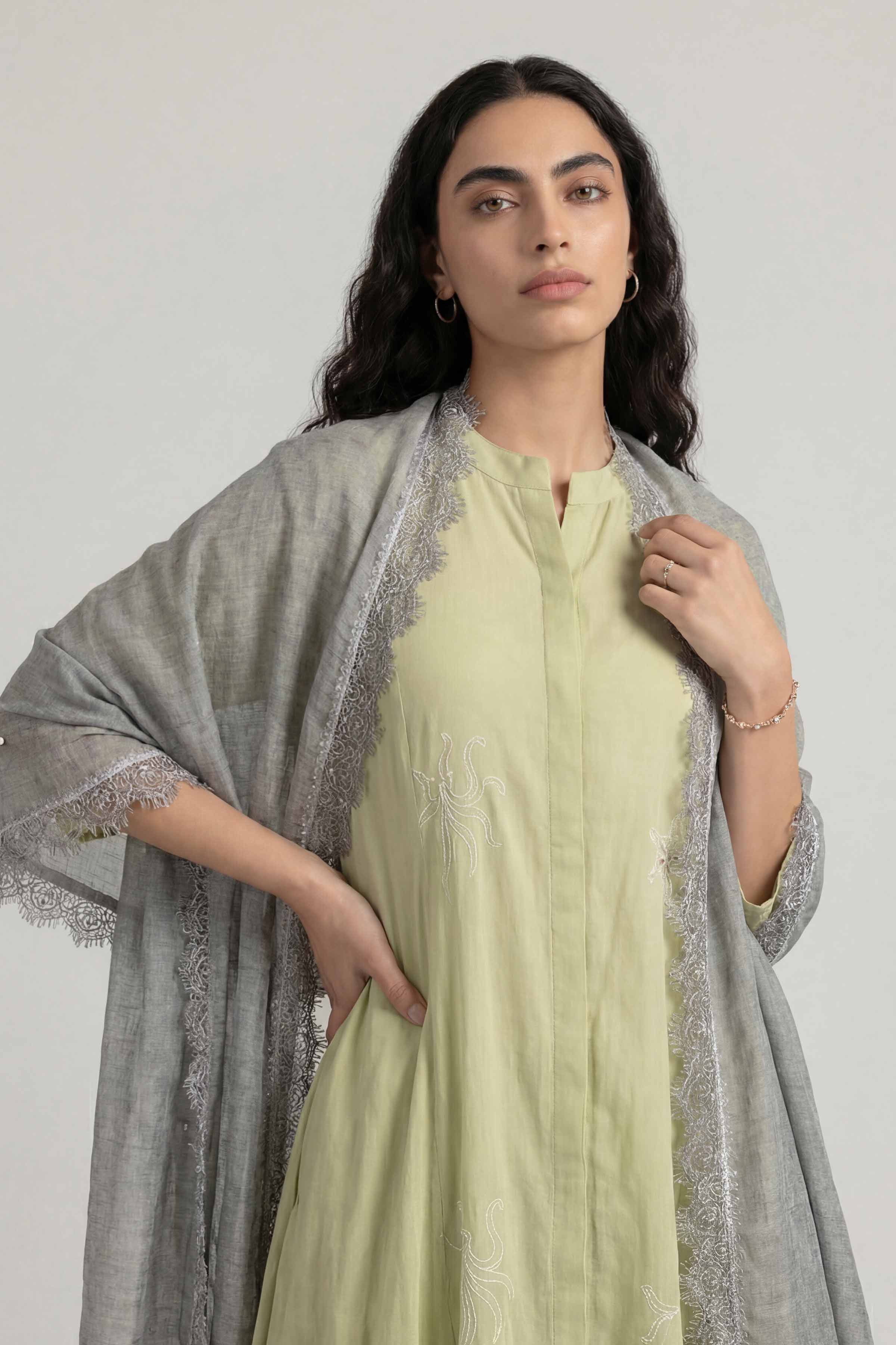 Grey Women Scarf - 72070979