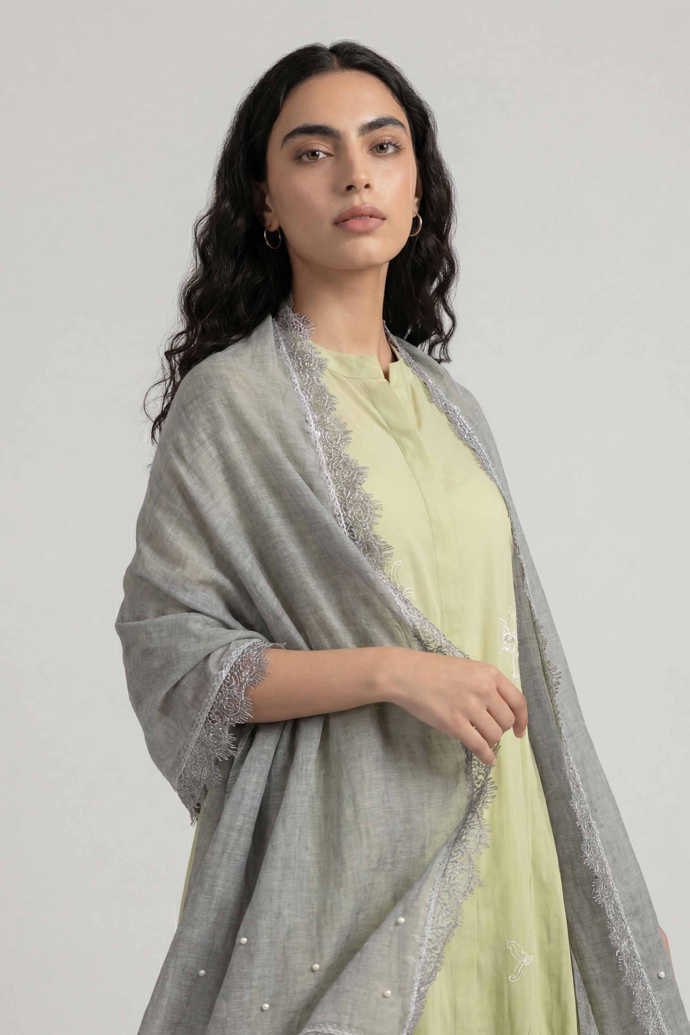 Grey Women Scarf - 72070979