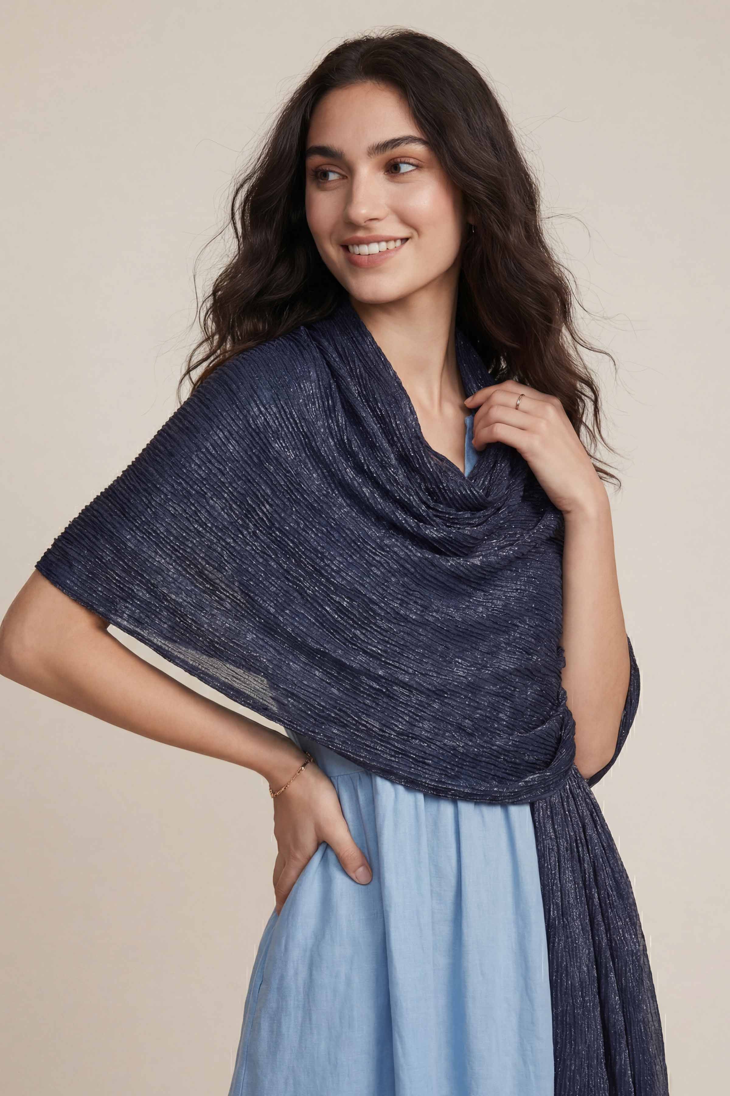Navy Women Scarf - 72070982