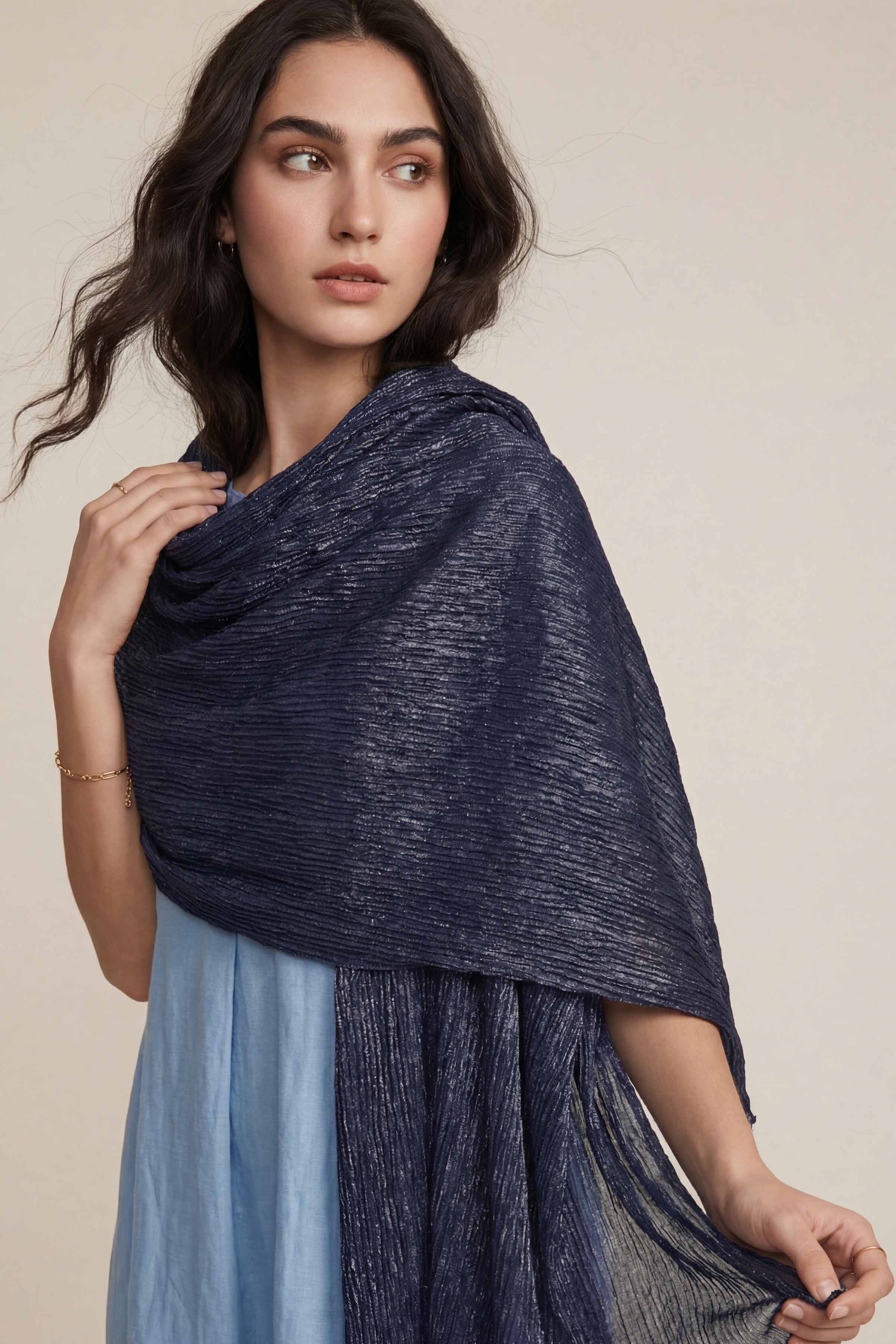 Navy Women Scarf - 72070982
