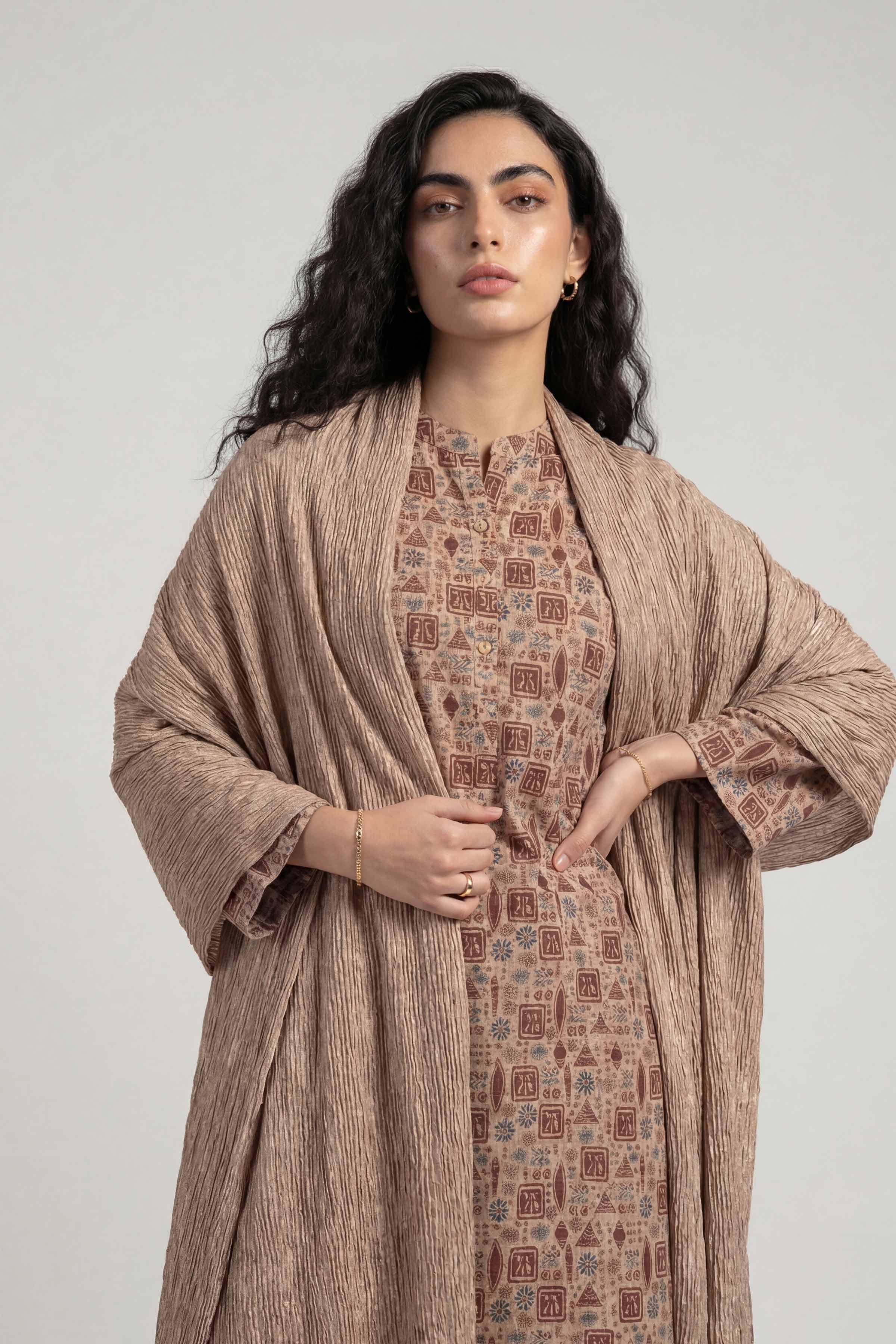 Khaki Women Scarf - 72070983