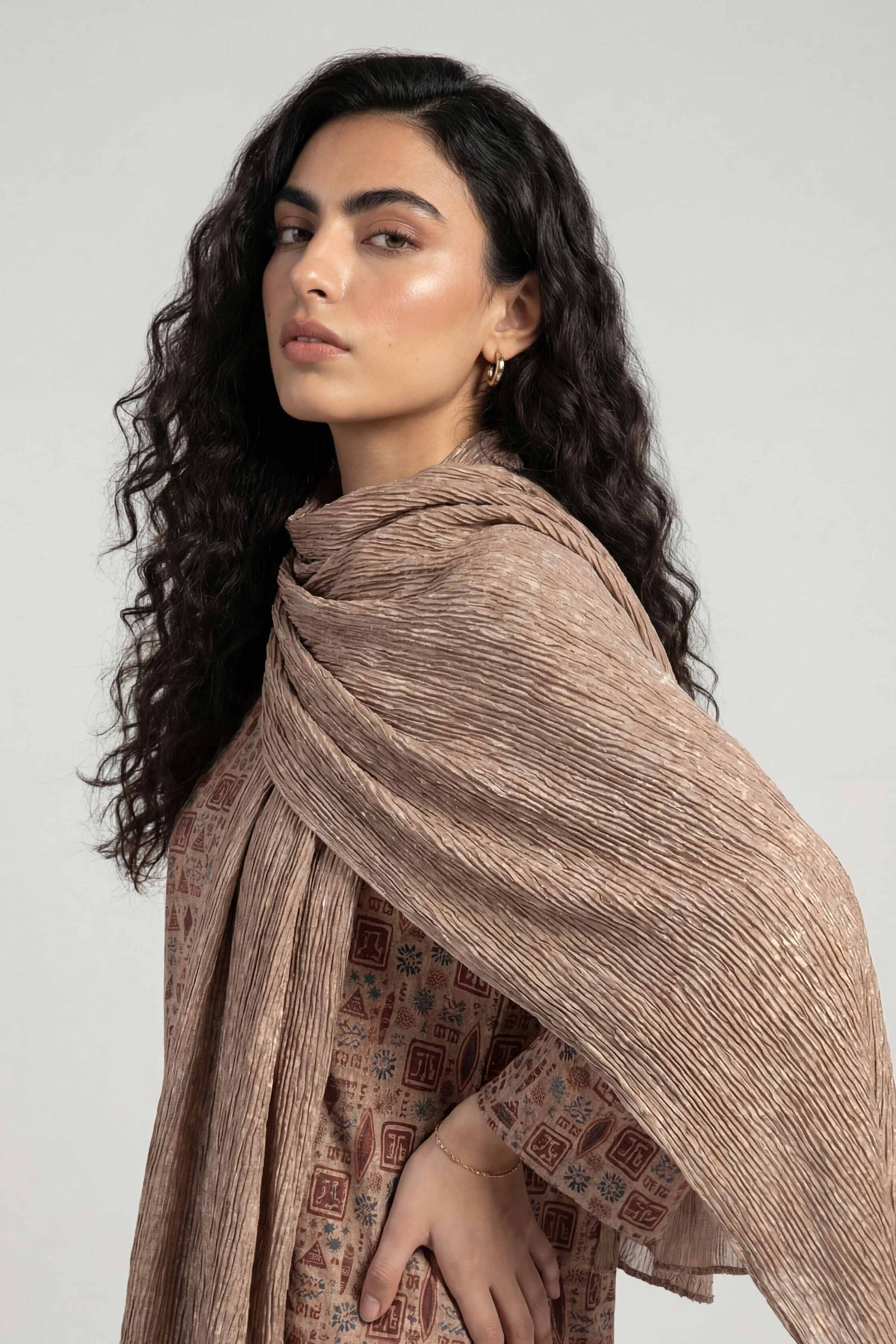 Khaki Women Scarf - 72070983