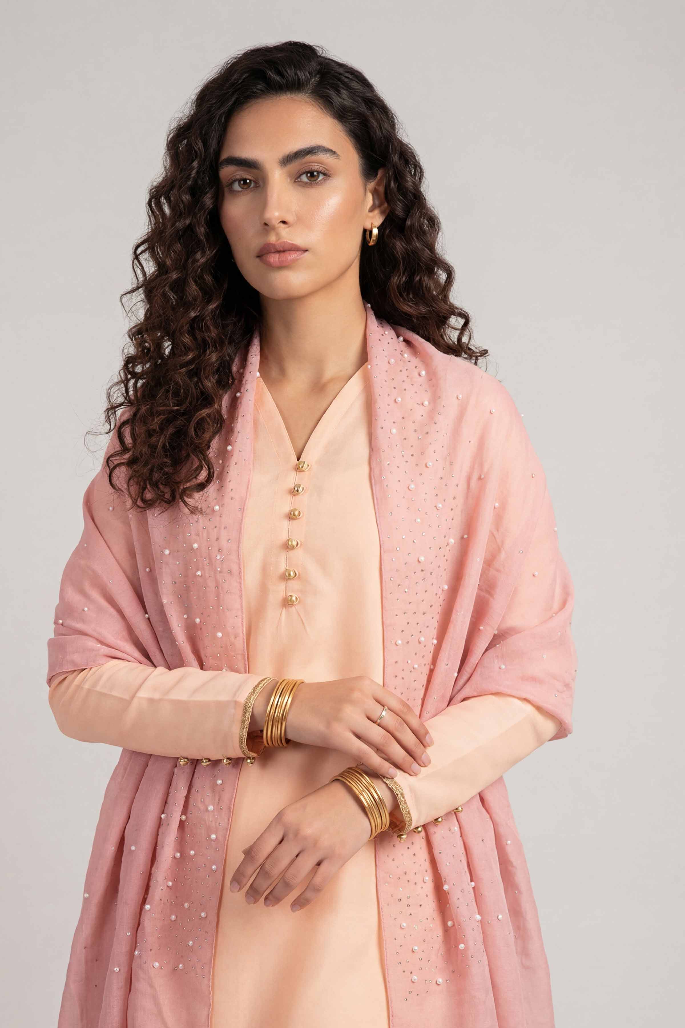 Pink Women Scarf - 72070984