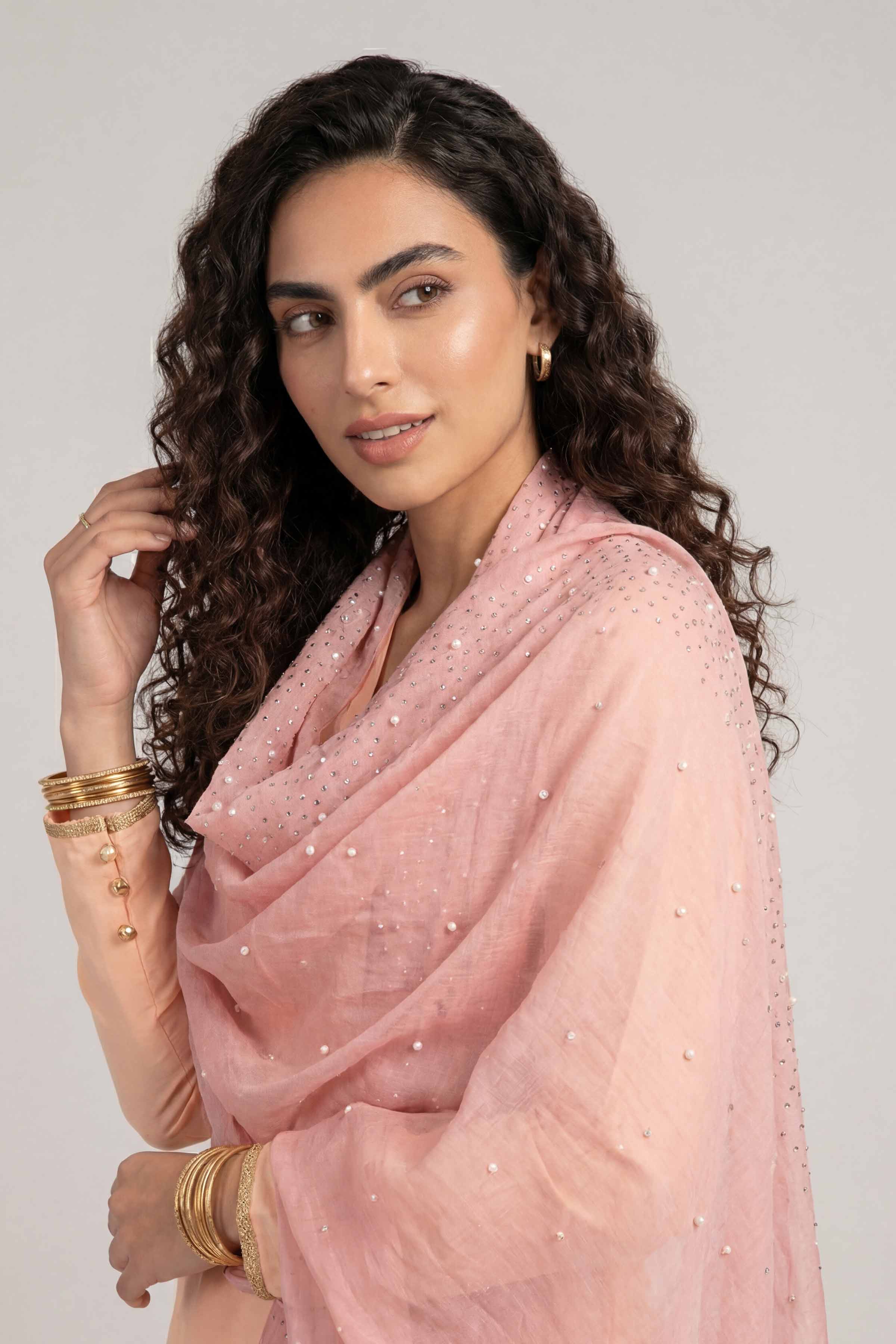 Pink Women Scarf - 72070984