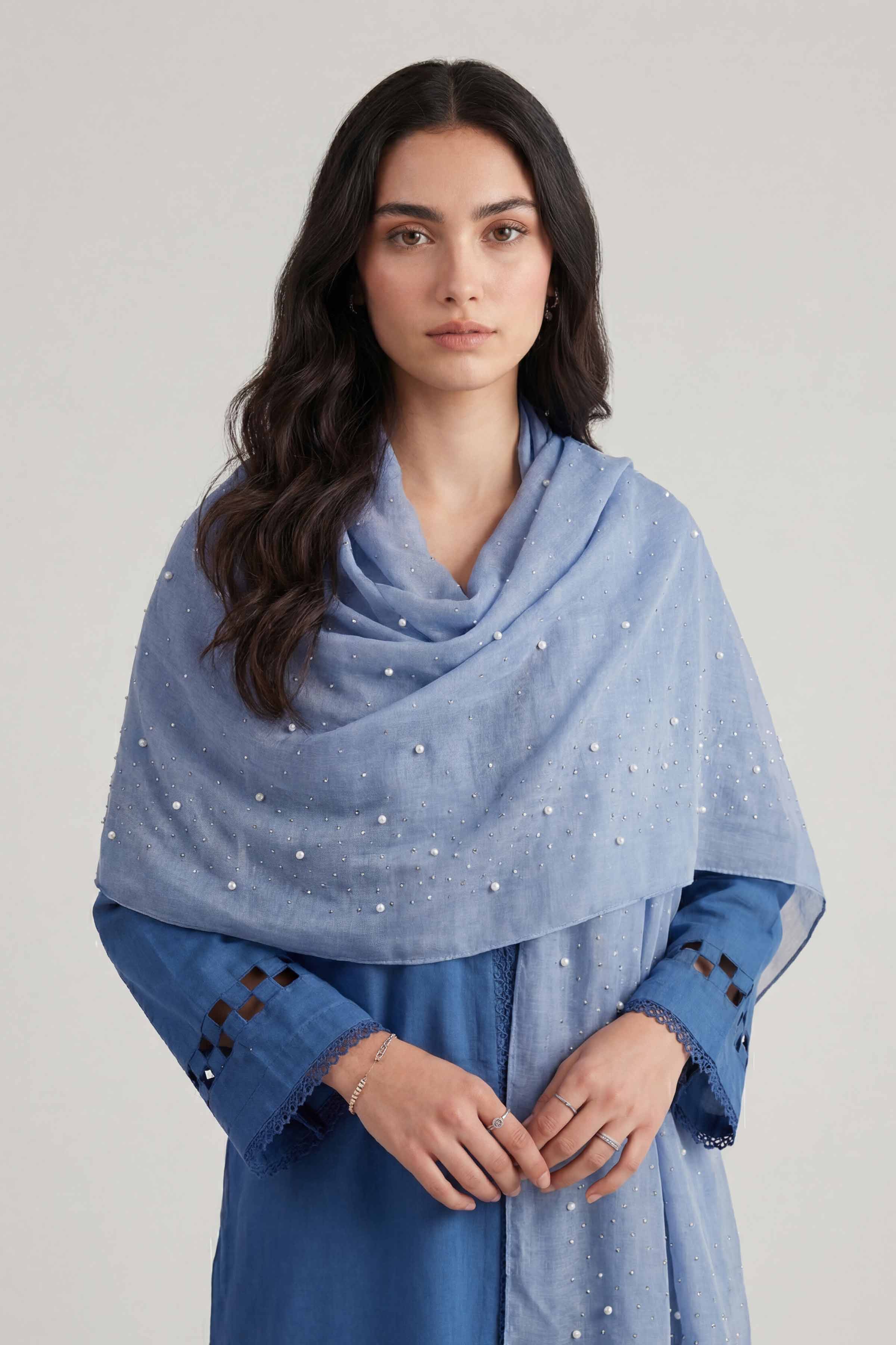 Blue Women Scarf - 72070986