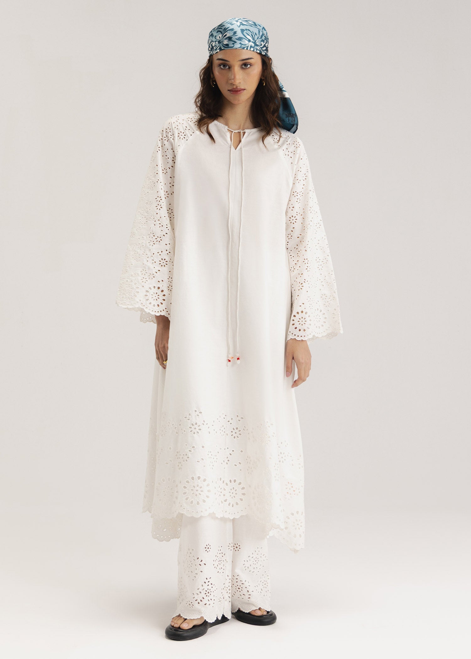 Schiffli Flared Dress- WS26-16