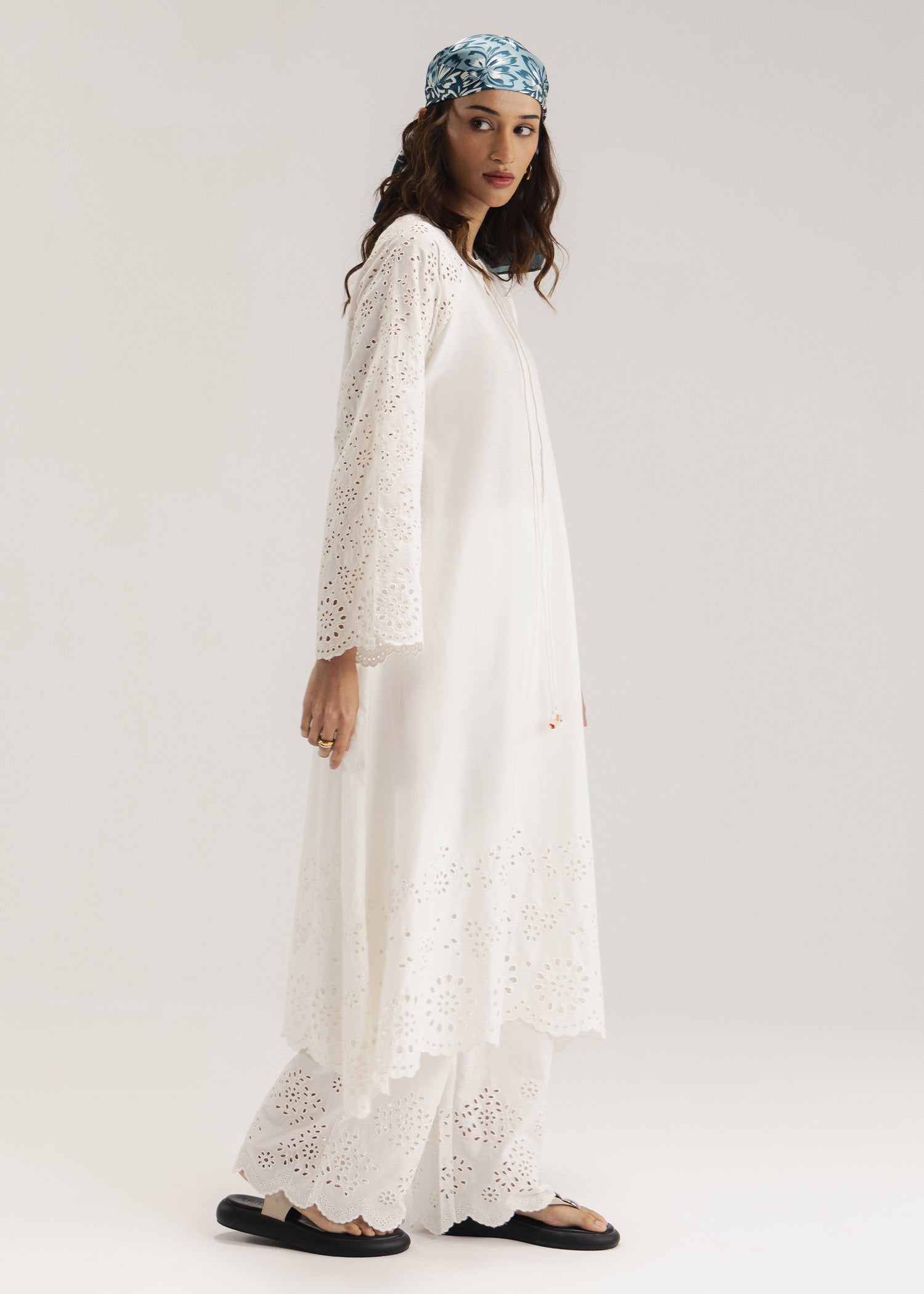 Schiffli Flared Dress- WS26-16