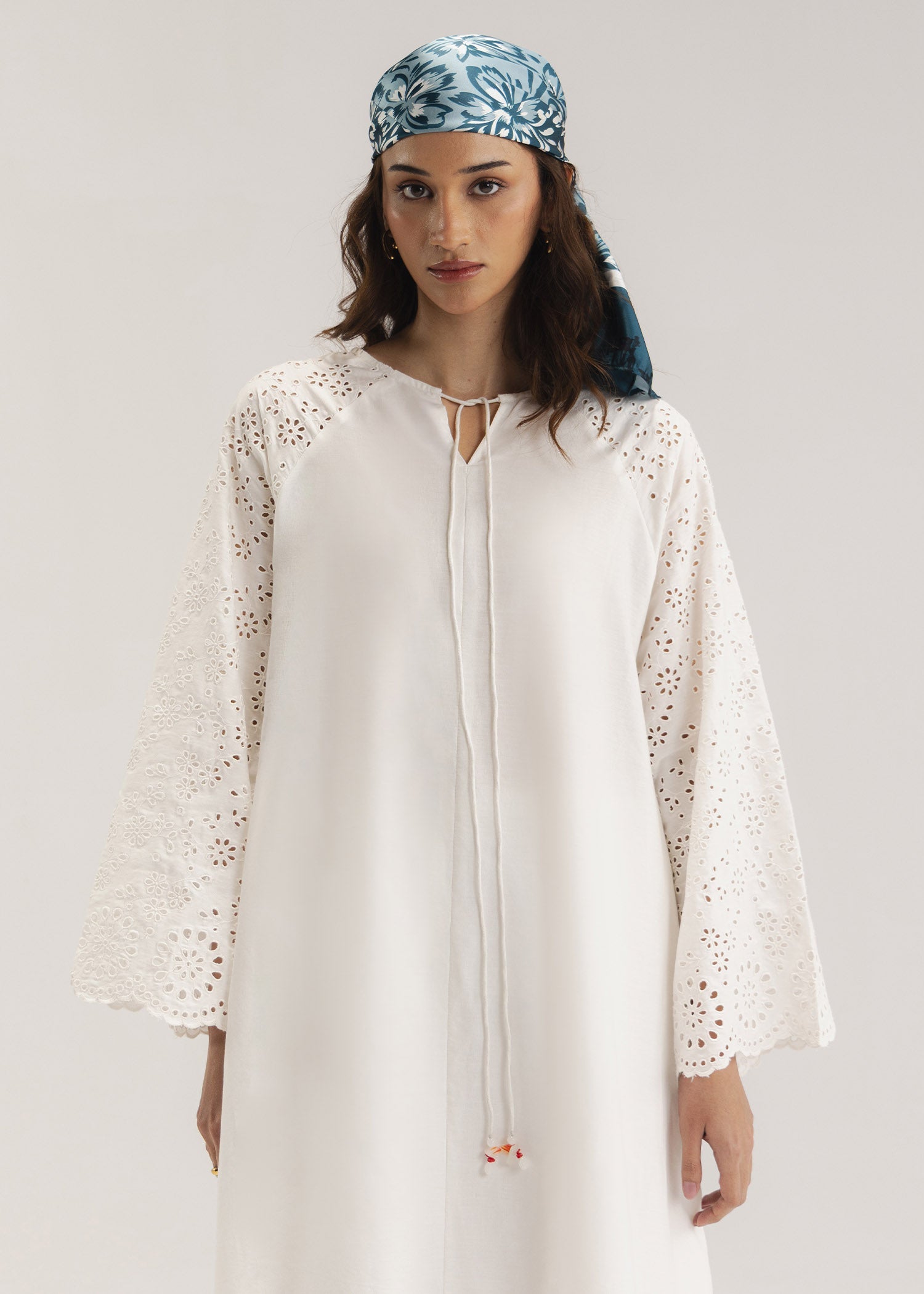 Schiffli Flared Dress- WS26-16