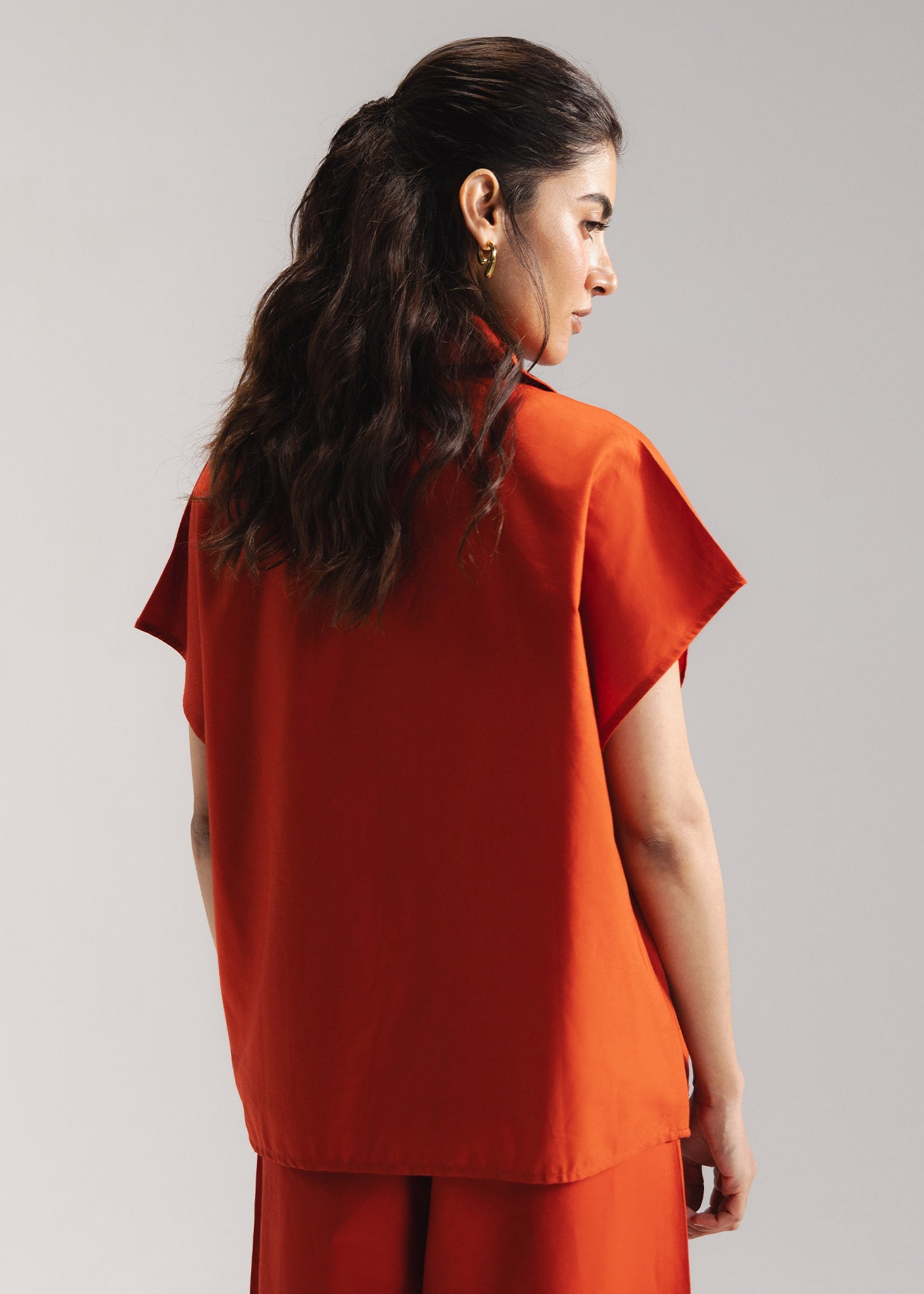 Schiffli Button Down Shirt- WS26-89