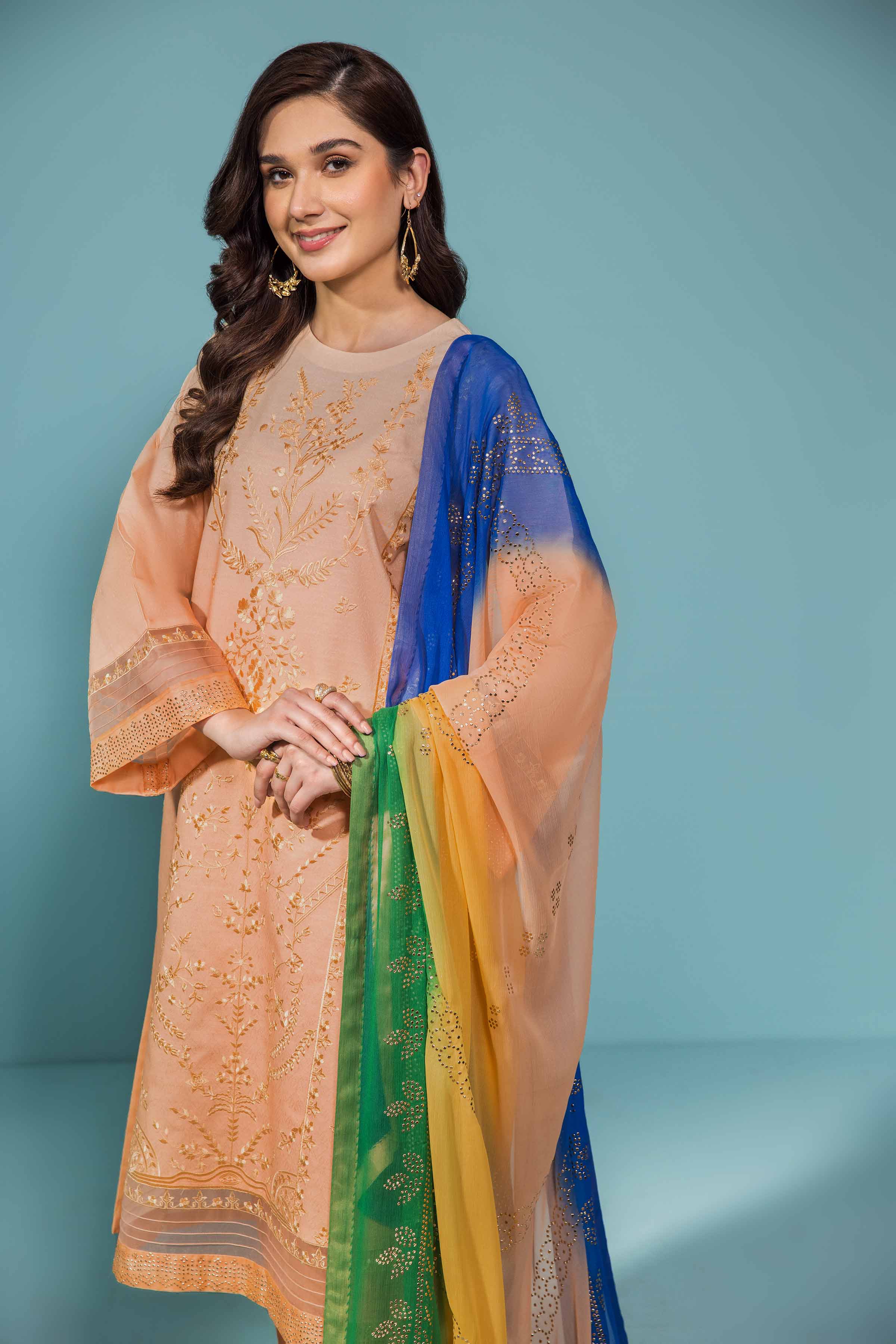 3 Piece - Printed Embellished Suit - 42301304