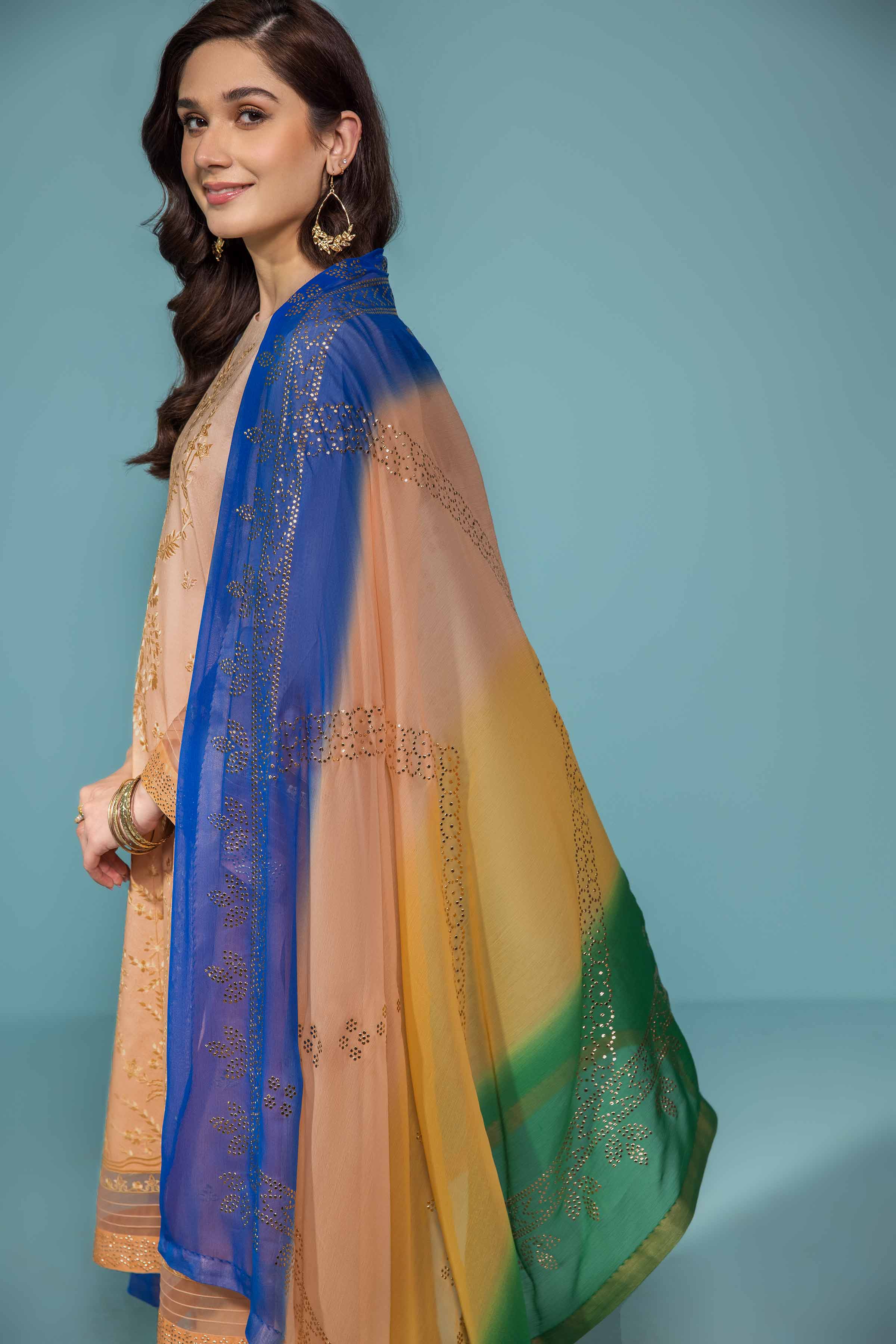 3 Piece - Printed Embellished Suit - 42301304