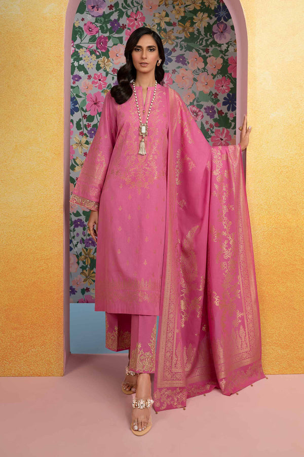 3 Piece - Embroidered Jacquard Suit - 42301768