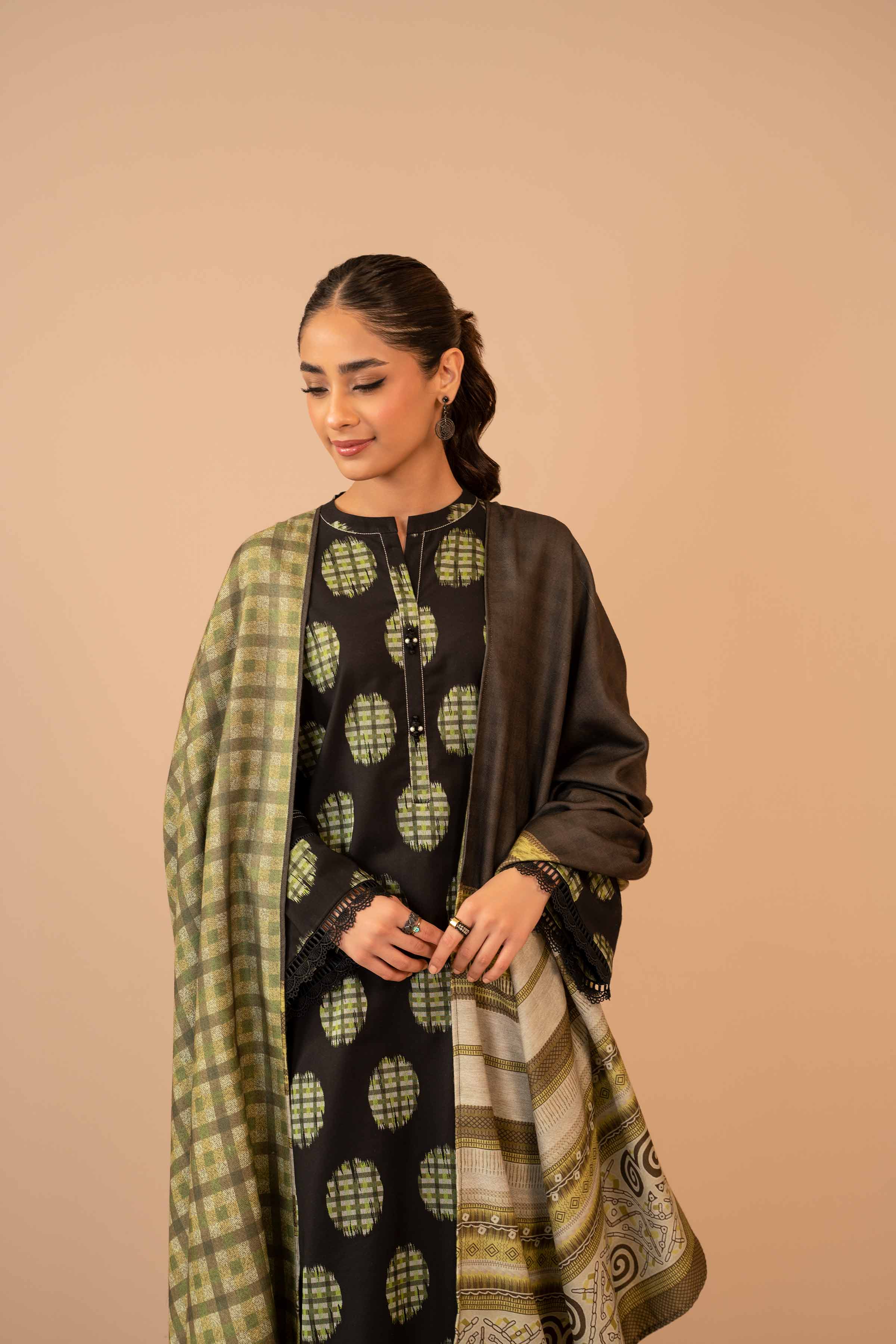 3 Piece - Digital Printed Jacquard Suit - 42303464