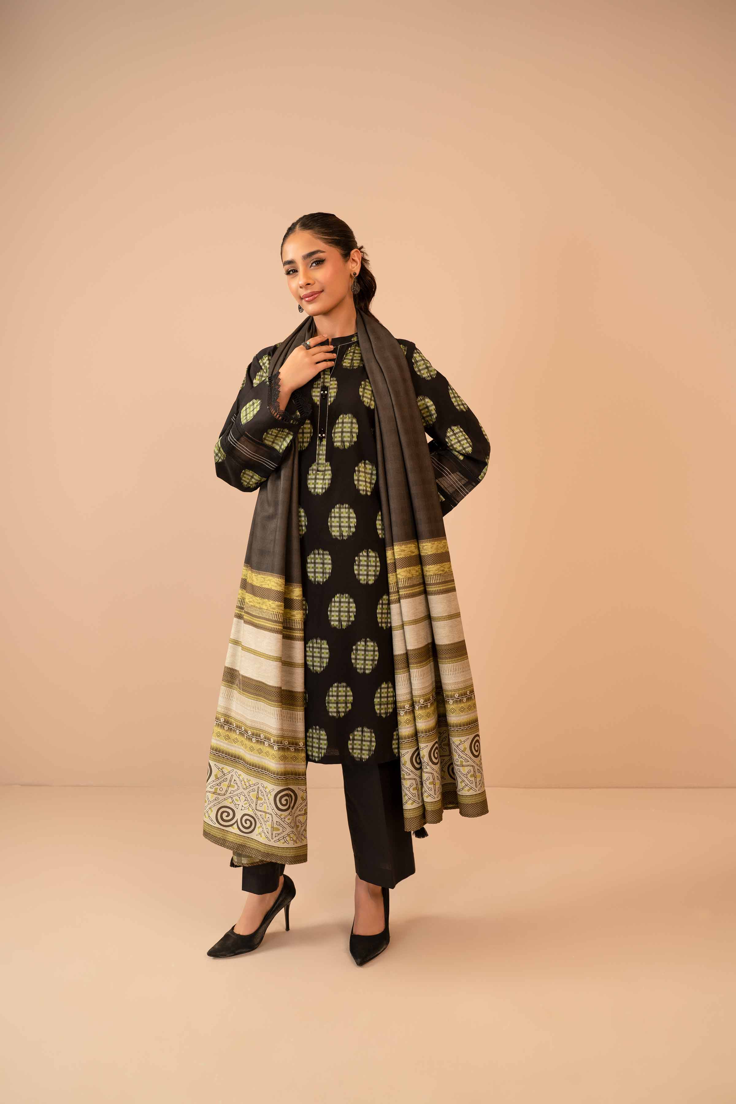 3 Piece - Digital Printed Jacquard Suit - 42303464