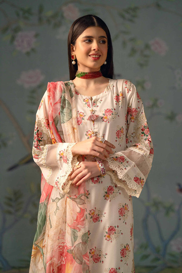 3 Piece - Printed Embroidered Suit - 42401377
