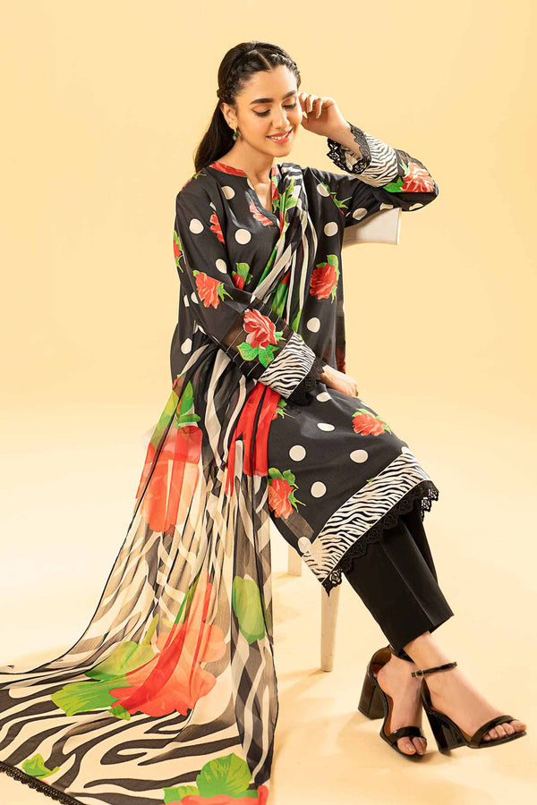 2 Piece - Printed Embroidered Suit - 42401770