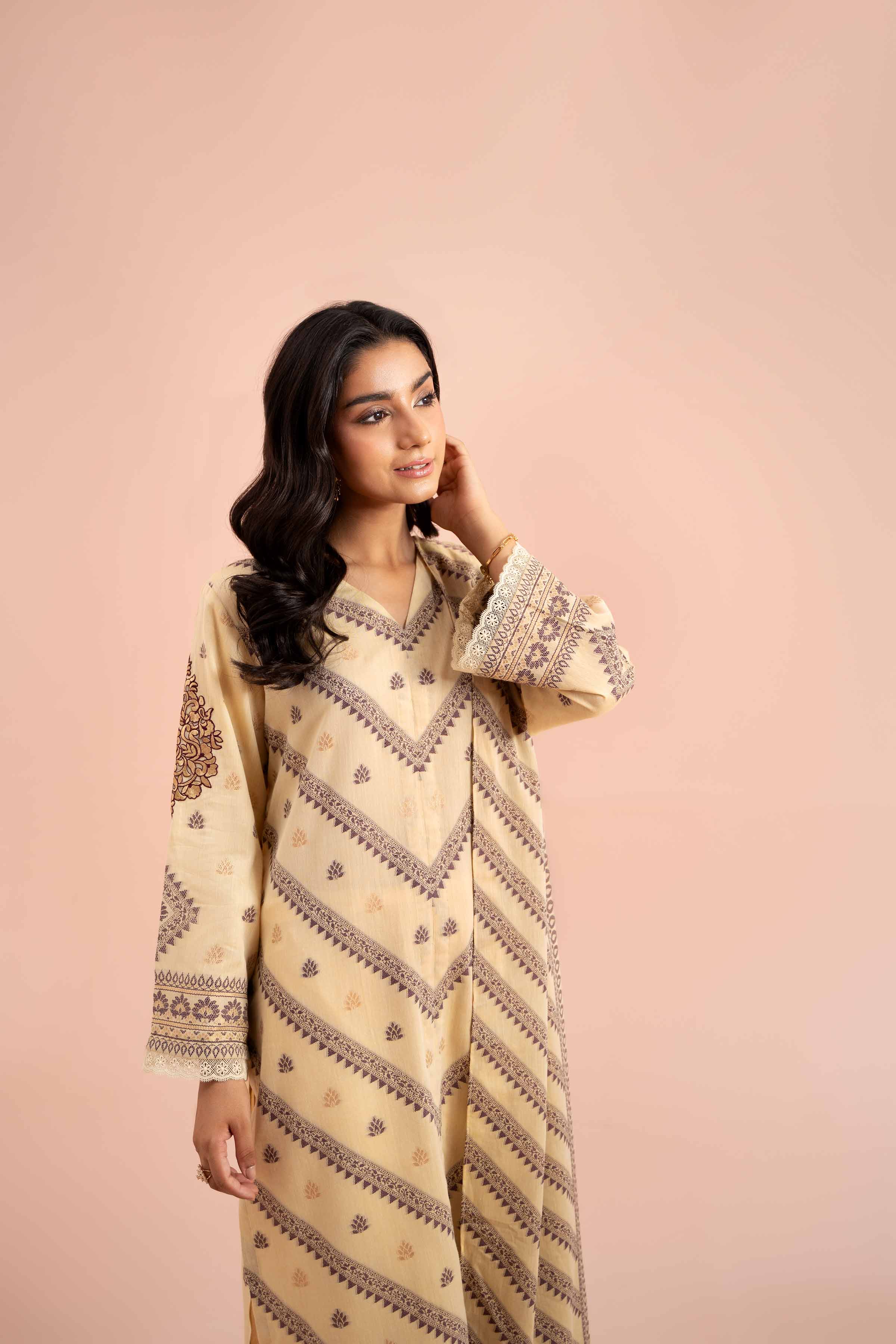 2 Piece - Jacquard Embroidered Suit - 42402160