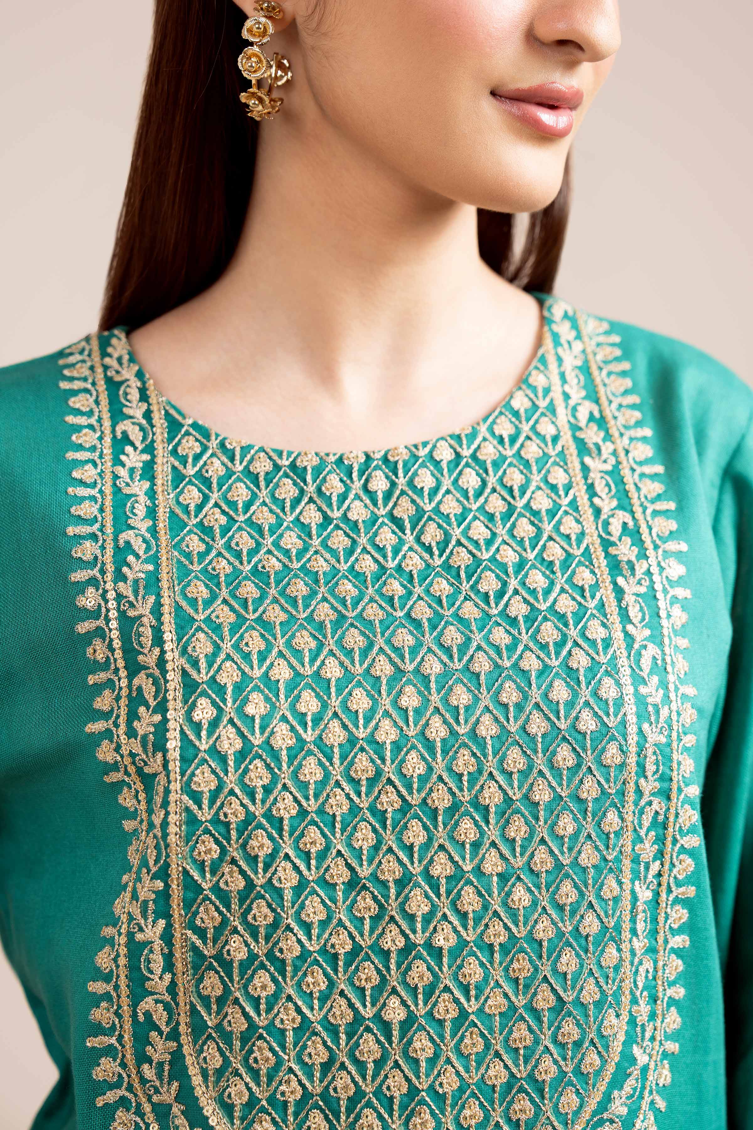 2 Piece - Dyed Embroidered Suit - 42404022