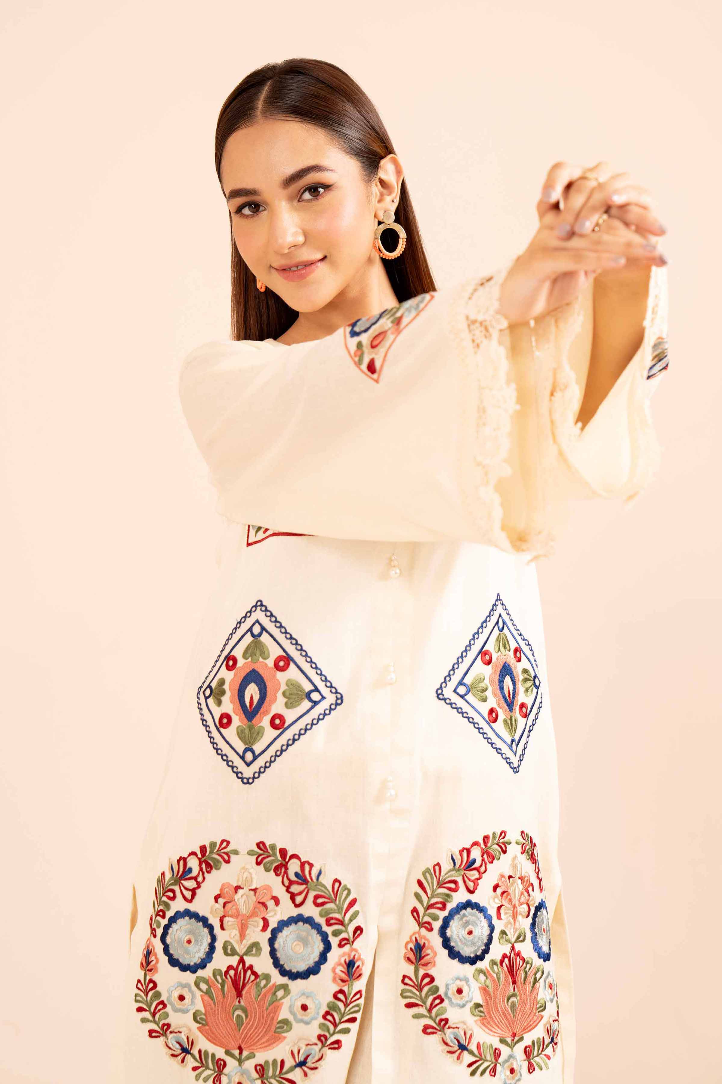 2 Piece - Dyed Embroidered Suit - 42404029