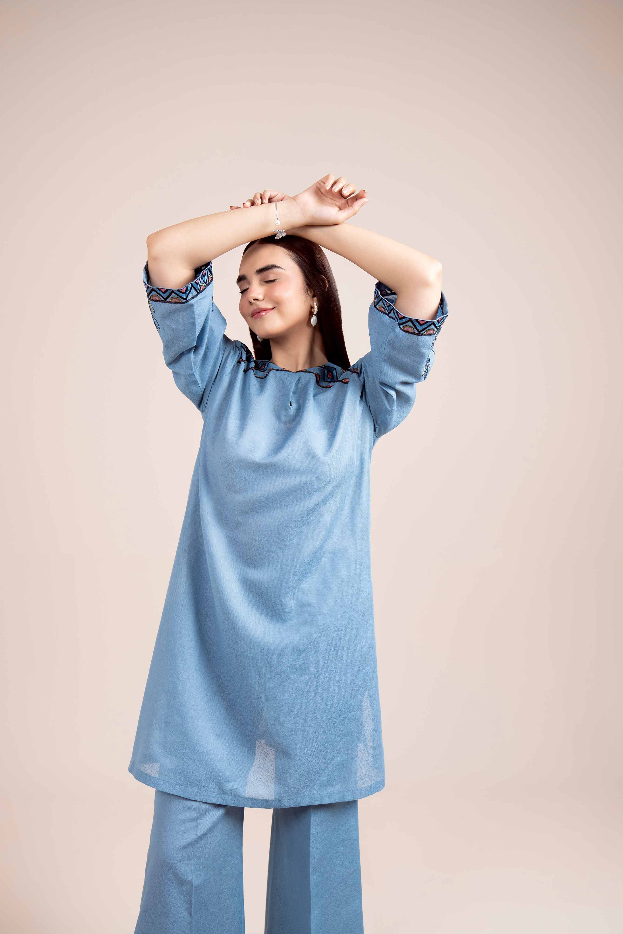 2 Piece - Dyed Embroidered Suit - 42404045