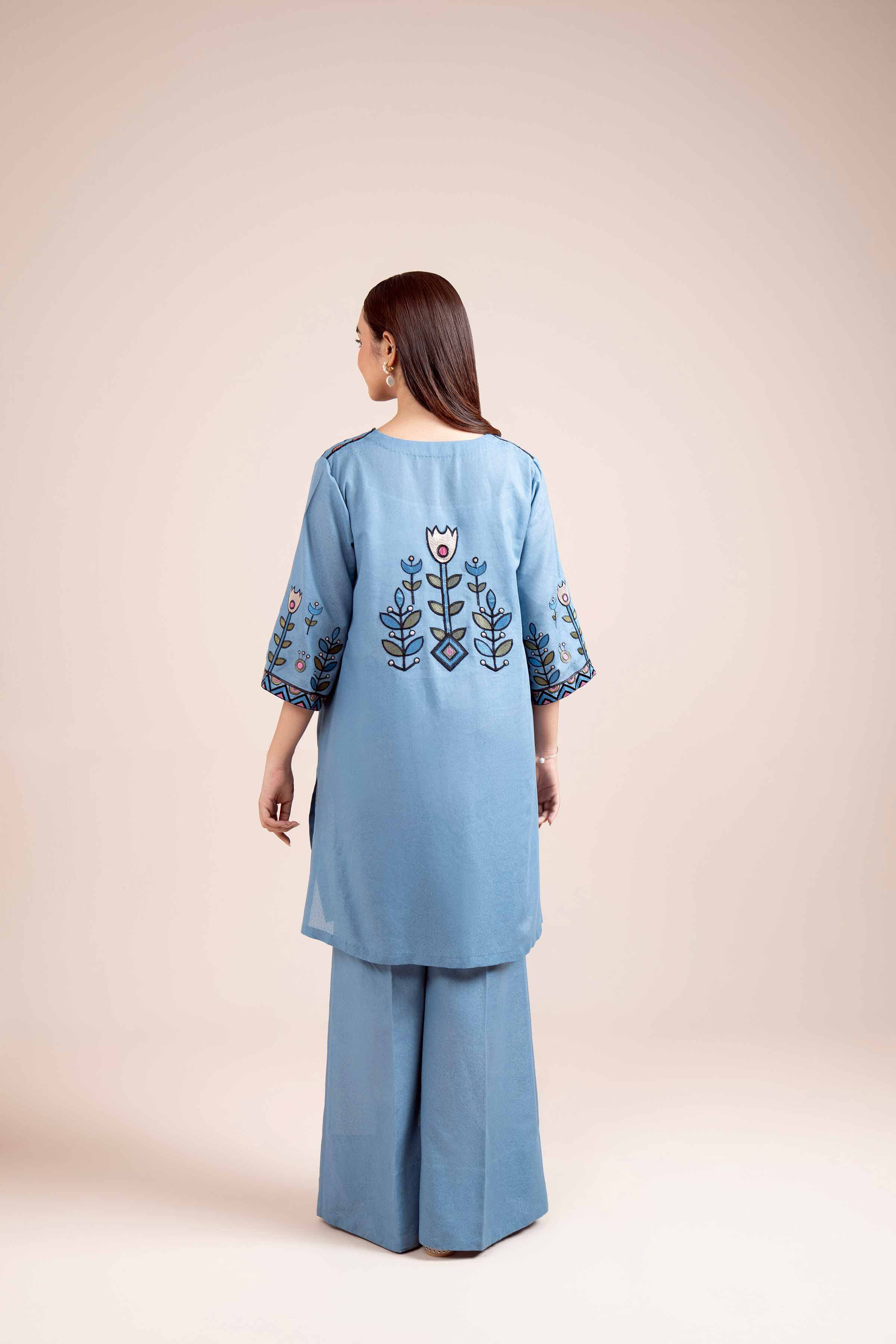 2 Piece - Dyed Embroidered Suit - 42404045