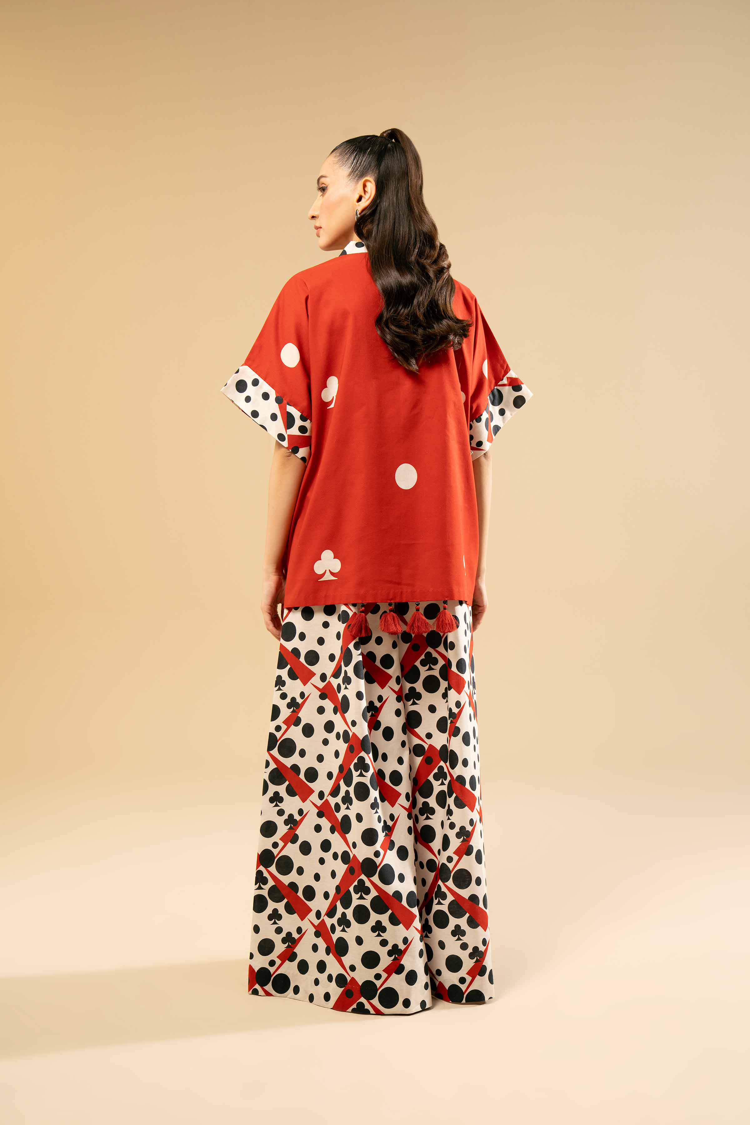 2 Piece - Printed Embroidered Suit - 42404052