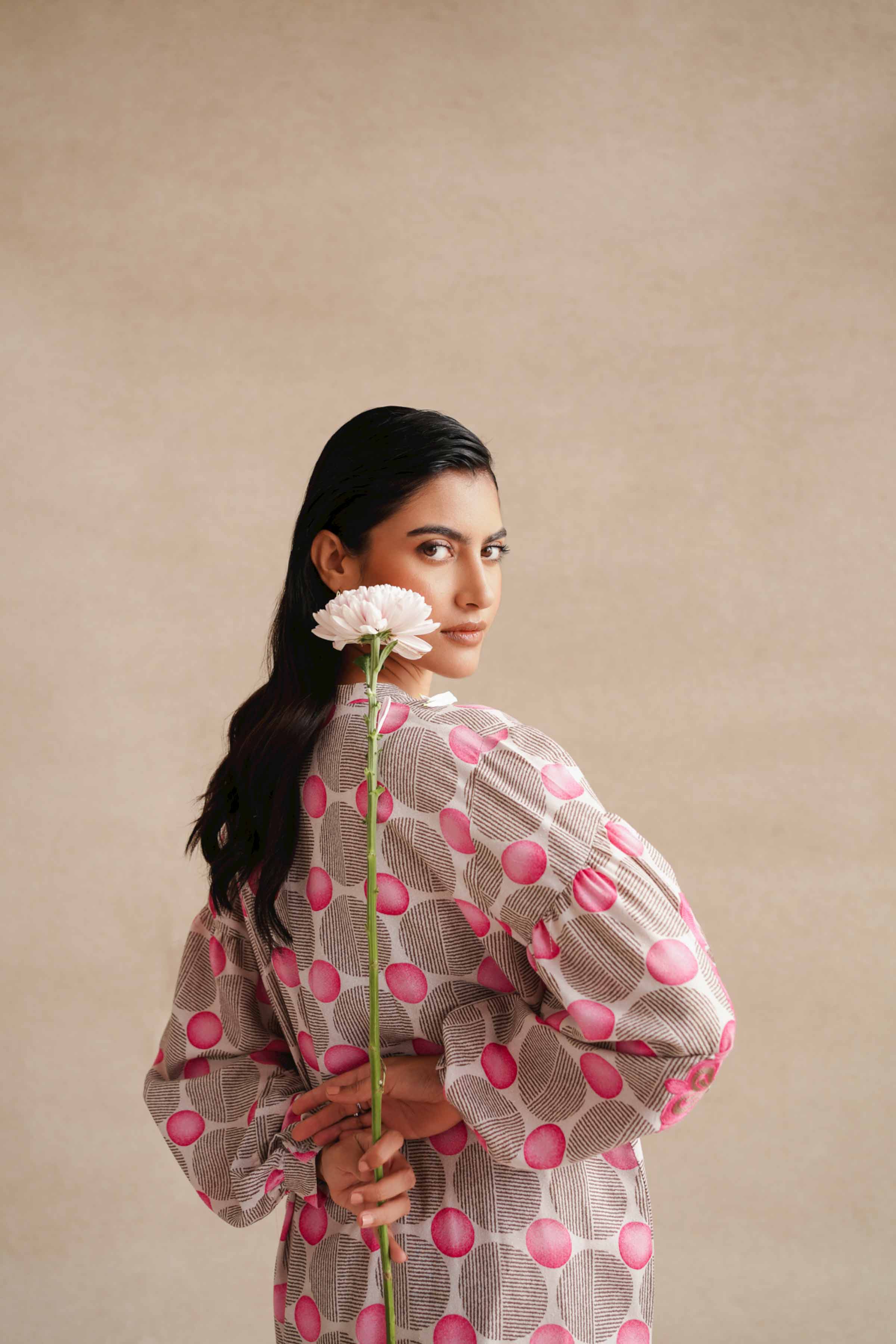 2 Piece - Printed Embroidered Suit - 42404070