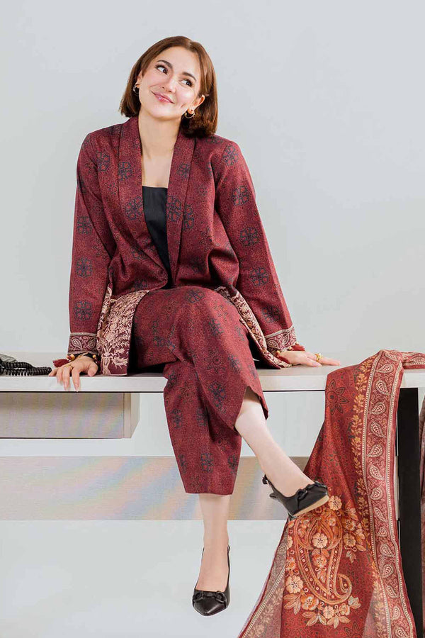 2 Piece - Printed Embroidered Suit - 42404091