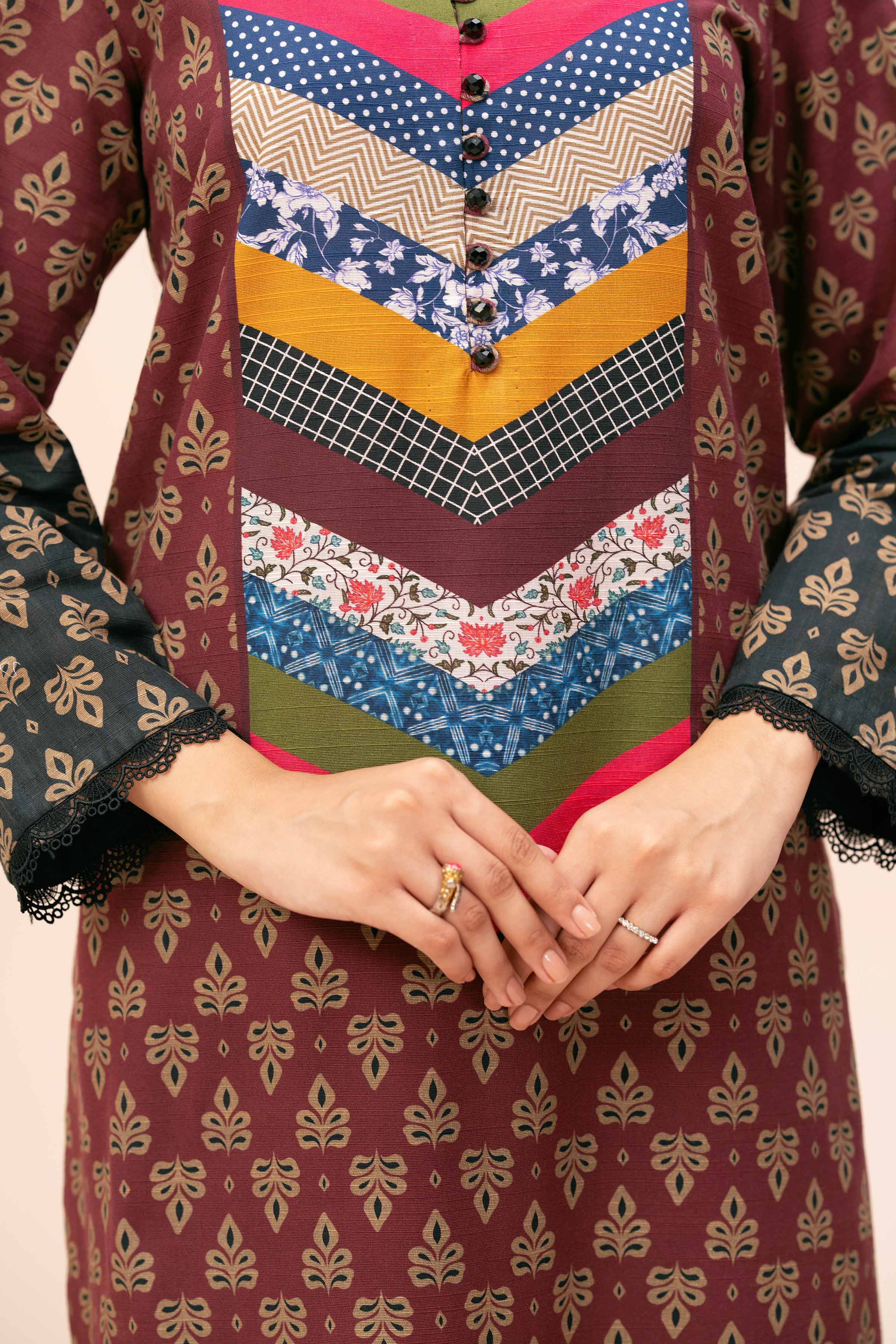 3 Piece - Digital Printed Suit - 42404231