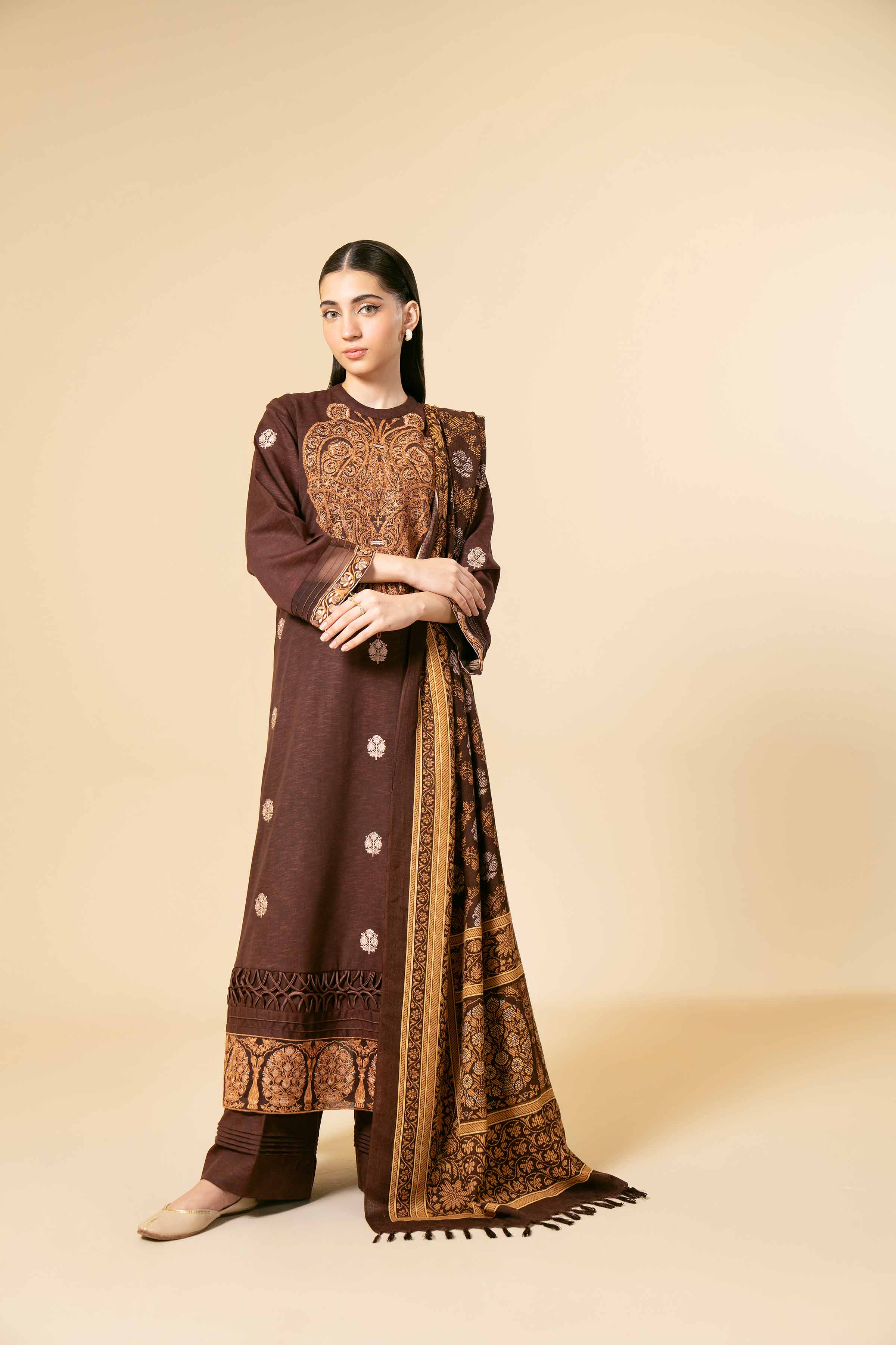 3 Piece - Embroidered Suit - 42404256