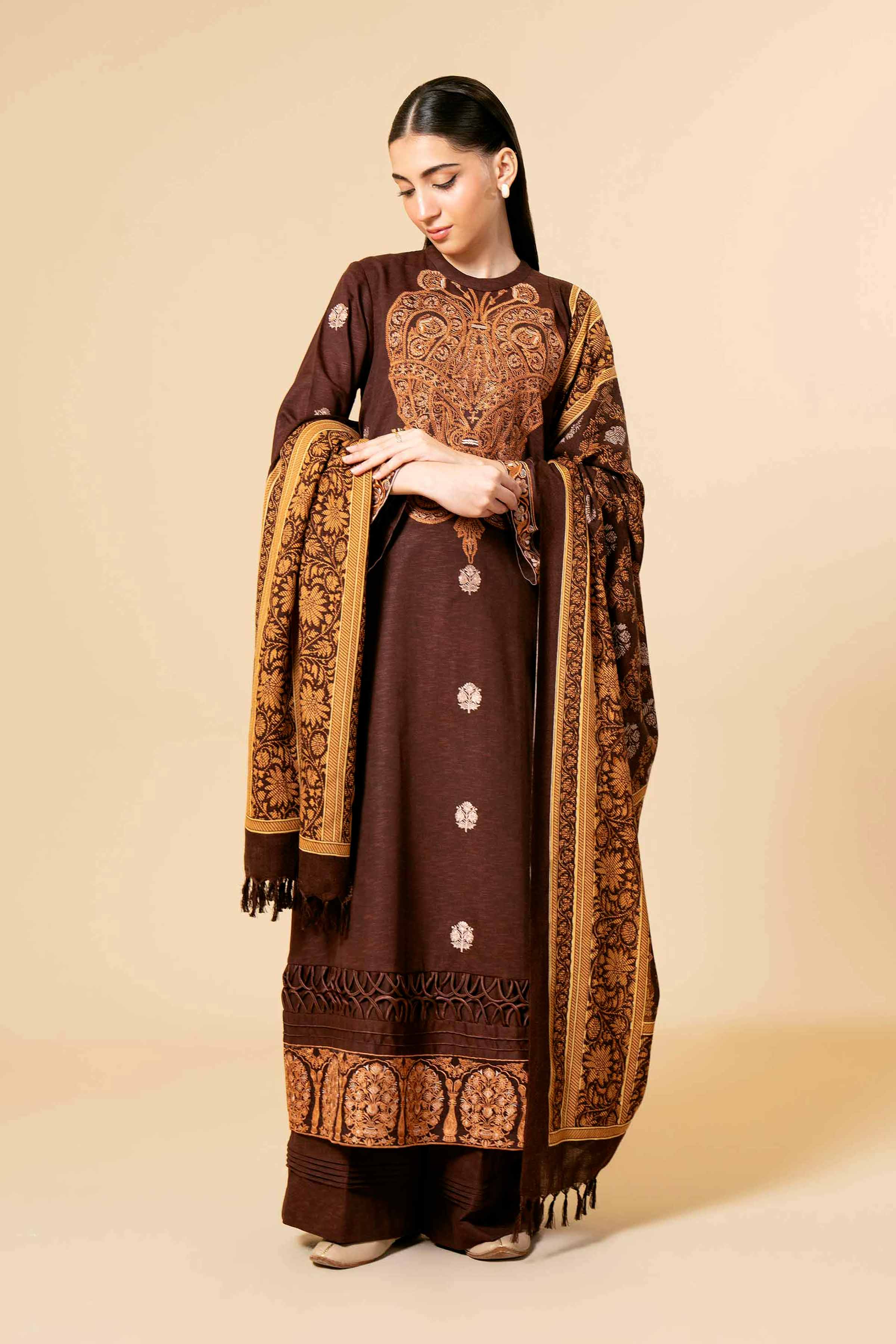 3 Piece - Embroidered Suit - 42404256