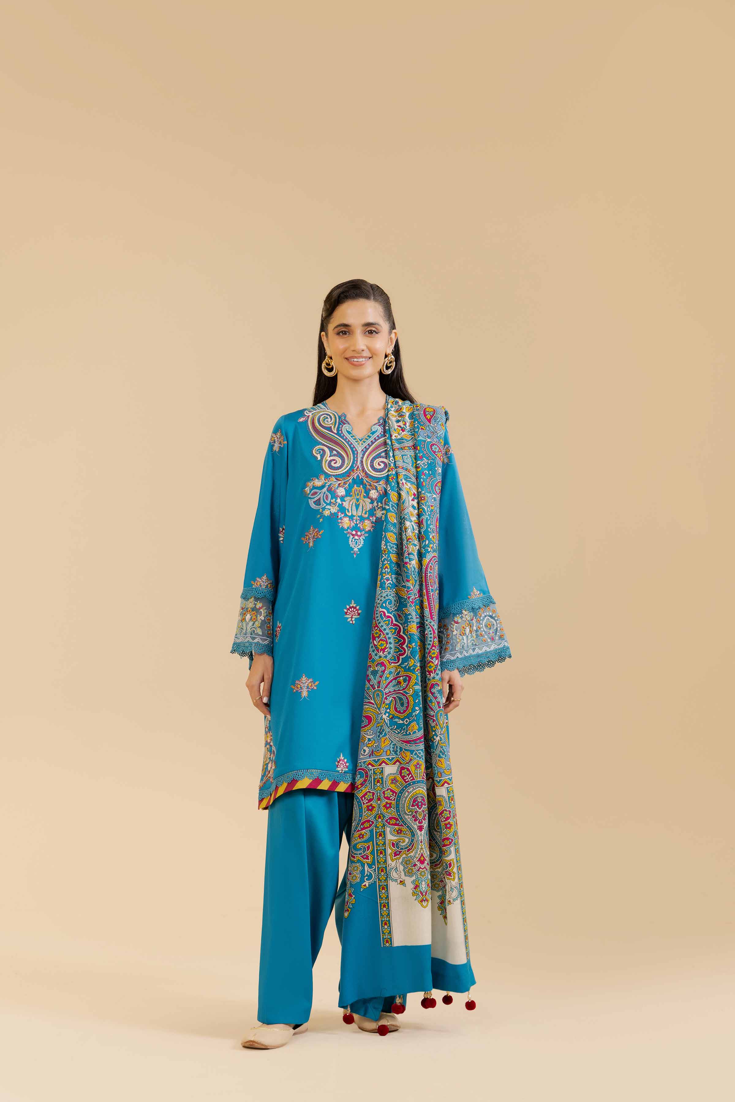3 Piece - Embroidered Suit - 42404285
