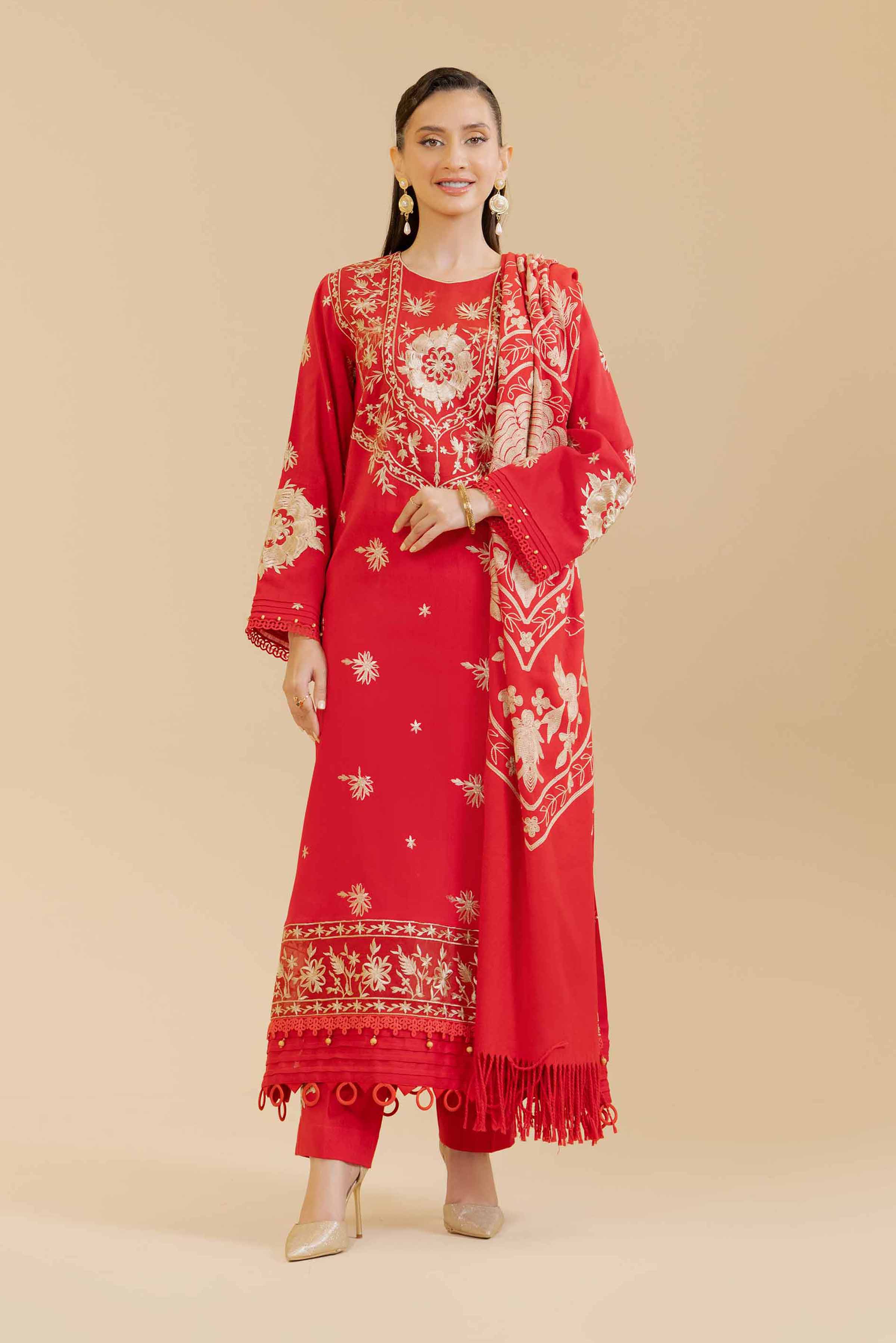 3 Piece - Embroidered Suit - 42404296