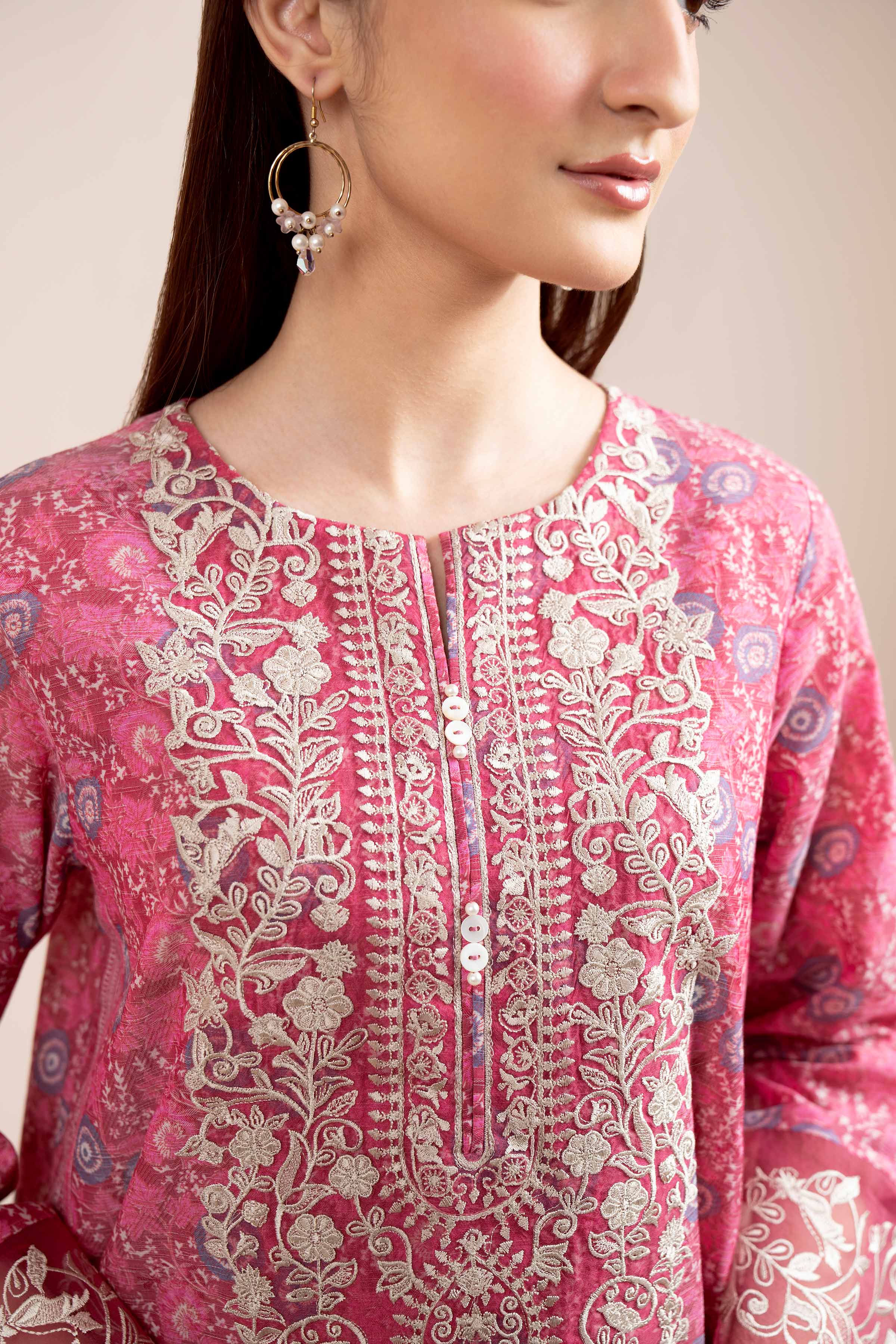 2 Piece - Digital Printed Embroidered Suit - 42404434