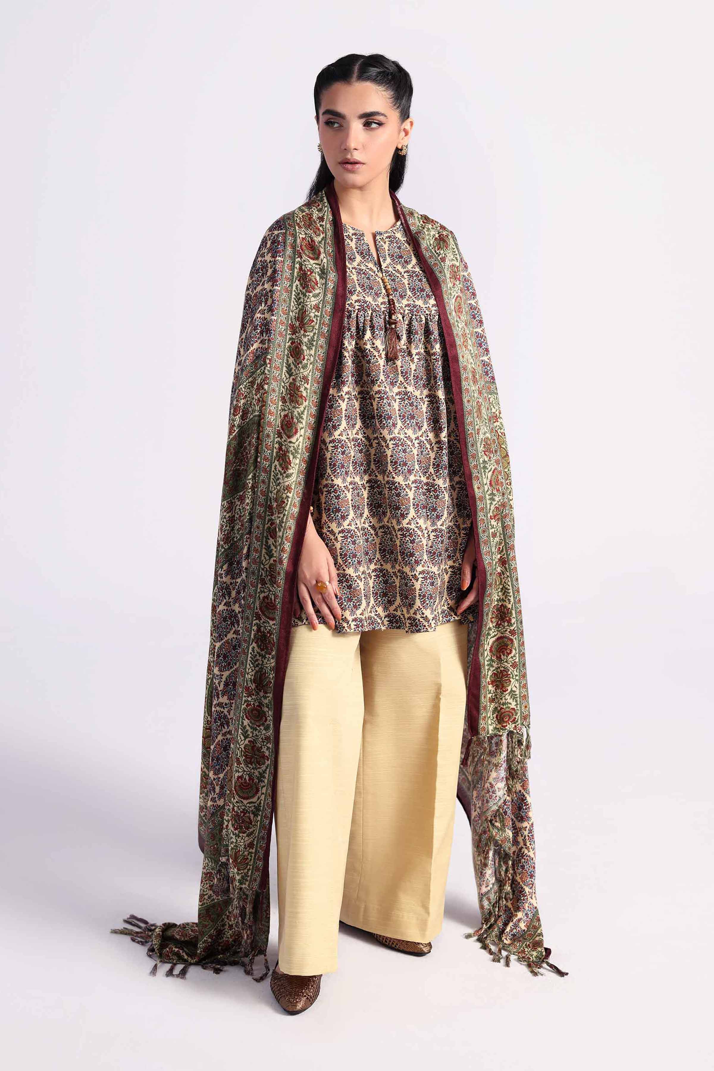 2 Piece - Printed Embroidered Suit - 42404454