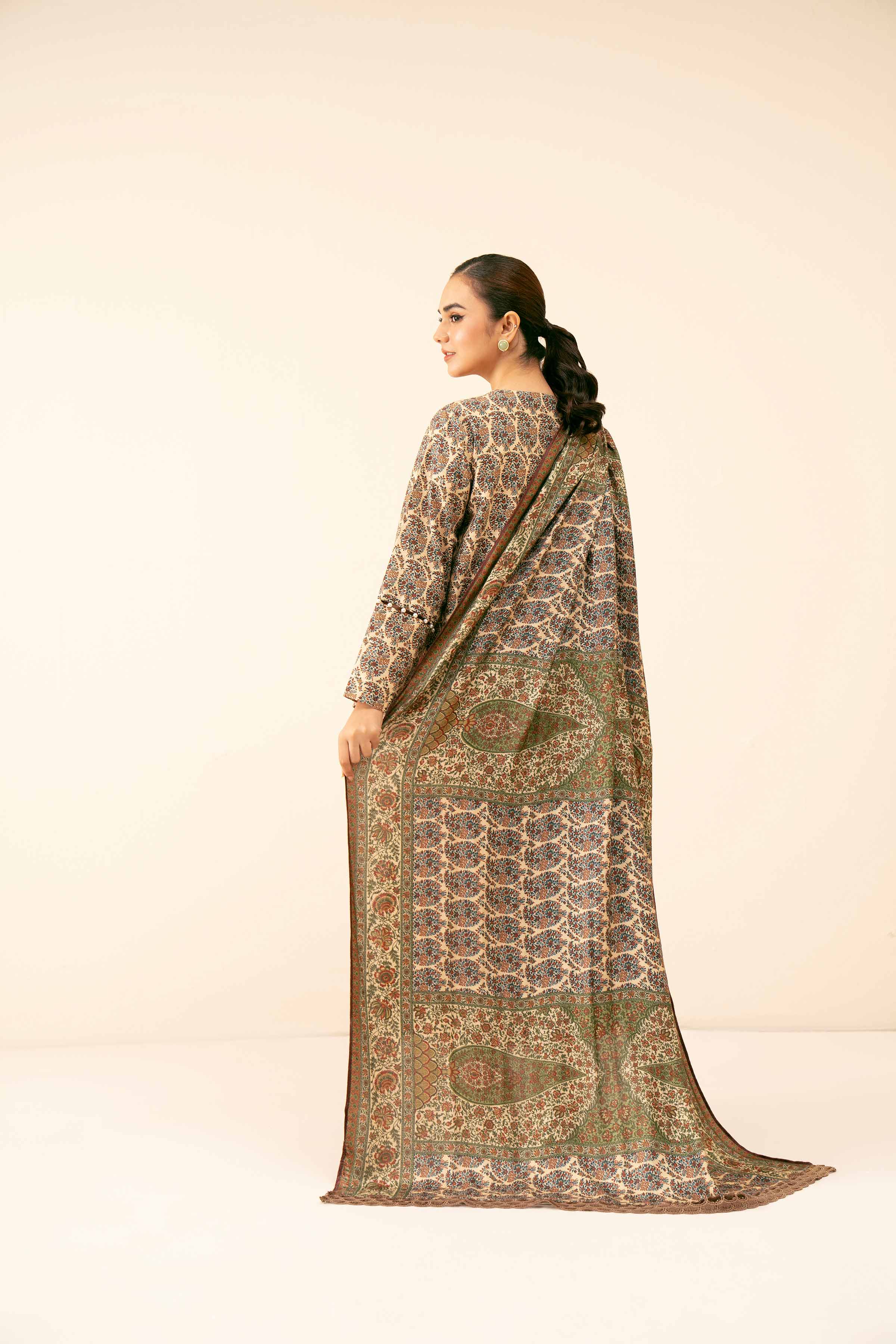 2 Piece - Printed Embroidered Suit - 42404454