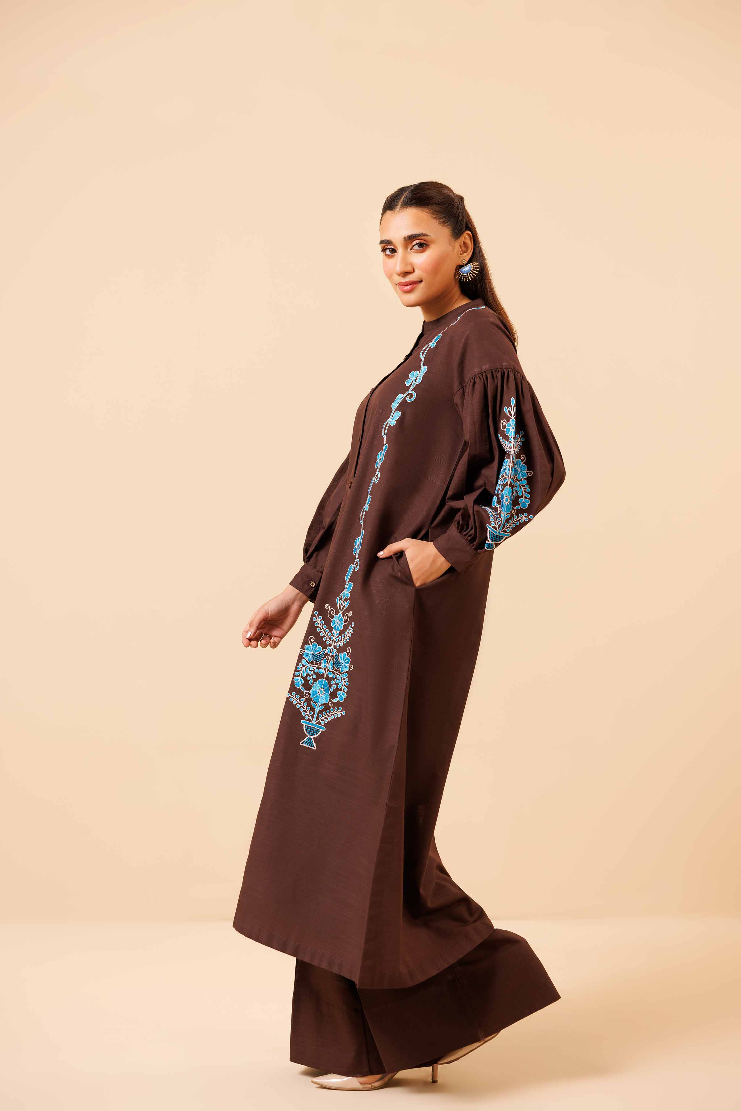 2 Piece - Dyed Embroidered Suit - 42404547