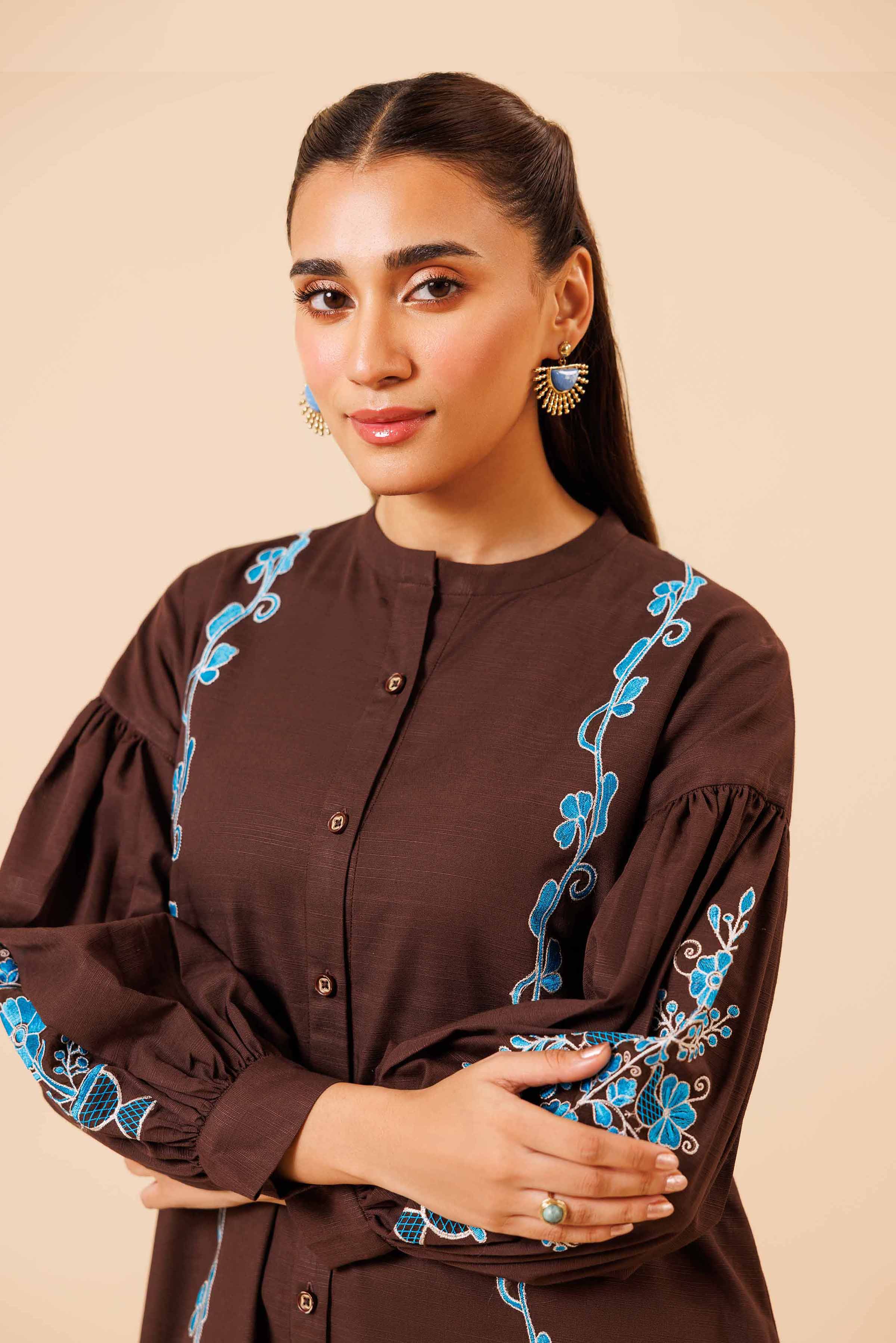 2 Piece - Dyed Embroidered Suit - 42404547