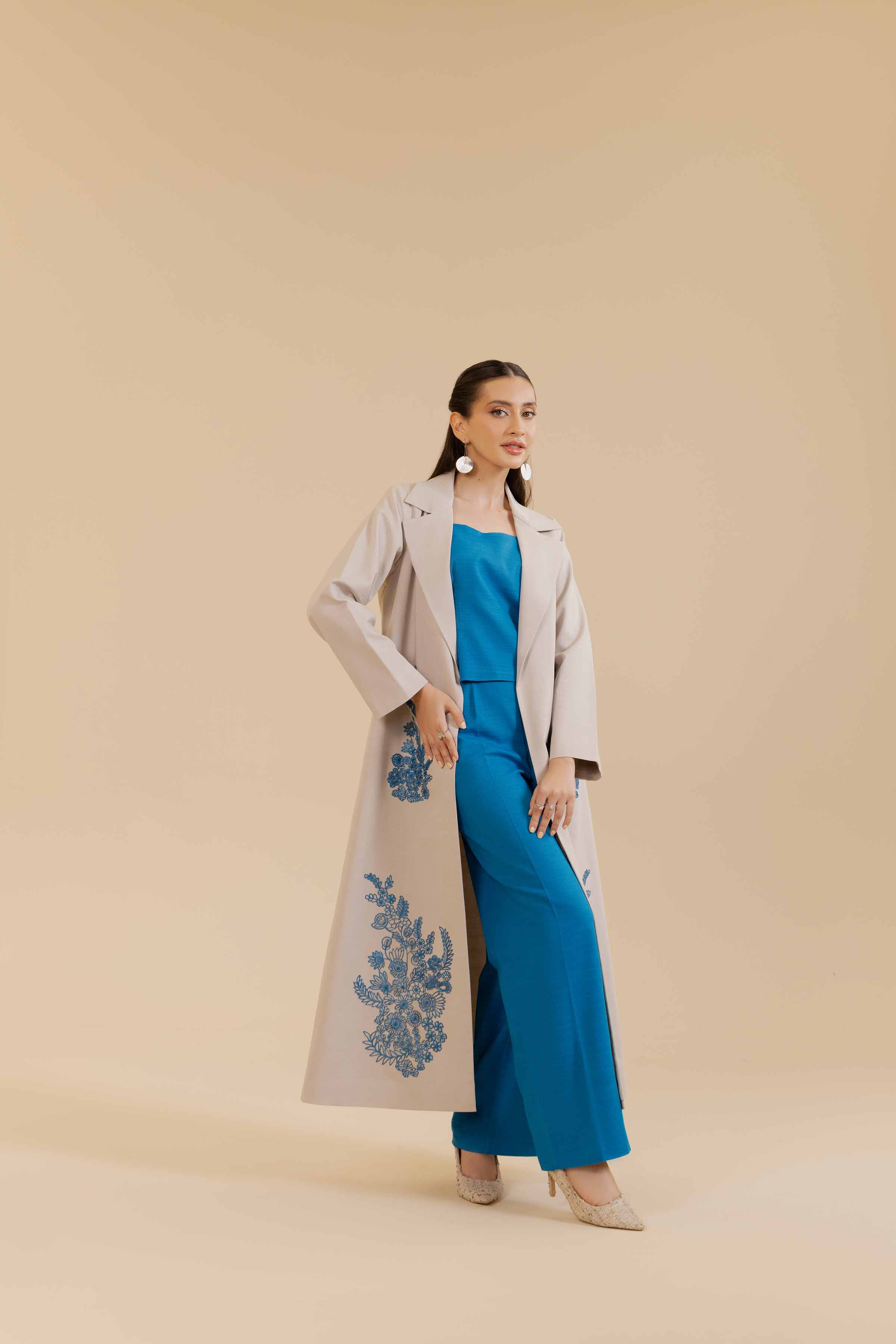 2 Piece - Dyed Embroidered Suit - 42404549